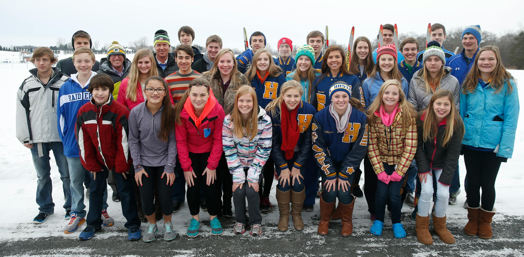 At Hastings H.S., the cross country team assembled for a group picture. (Richard Tsong-Taatarii, Star Tribune)