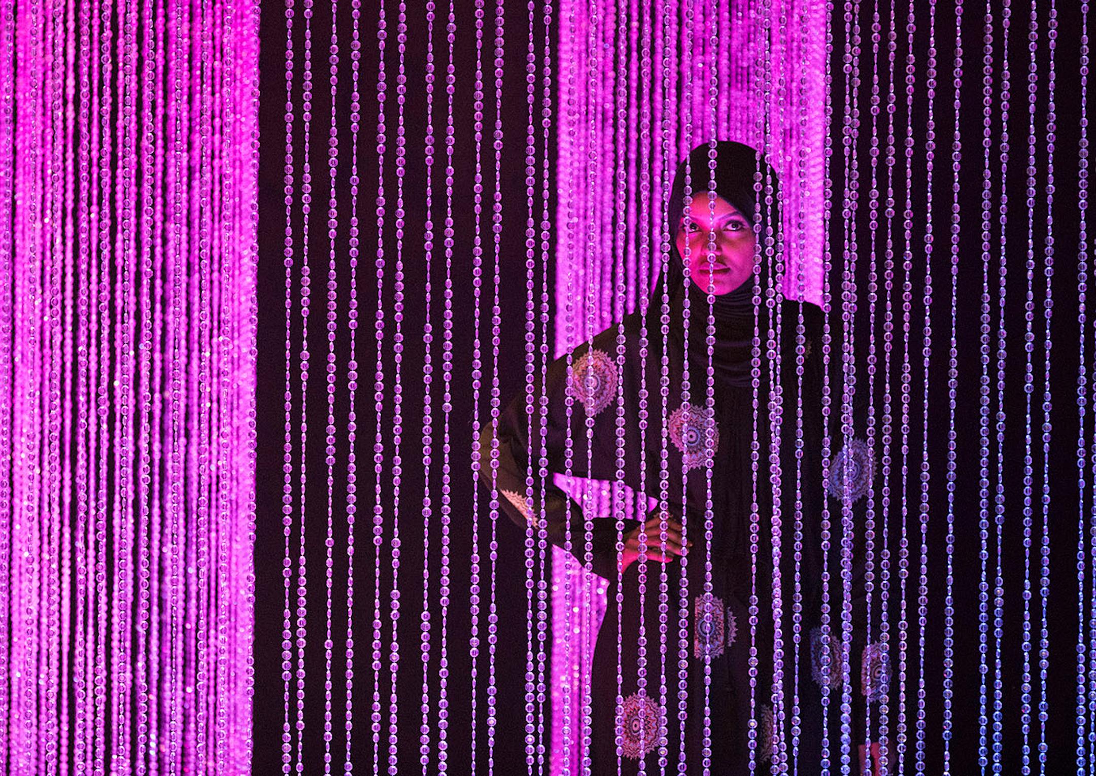 Halima Aden stood on stage during rehearsal for the Miss Minnesota USA pageant.