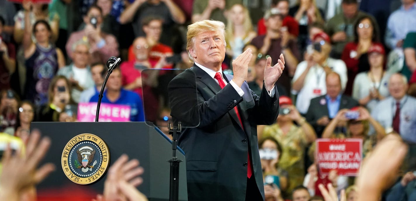 President Donald Trump made his first visit to Minnesota as president. ] GLEN STUBBE &#xef; glen.stubbe@startribune.com Wednesday, June 20, 2018 President Donald Trump made his first visit to Minnesota as president, for a discussion with workers called Protecting American Workers Roundtable. He then speaks at an evening rally in Duluth.