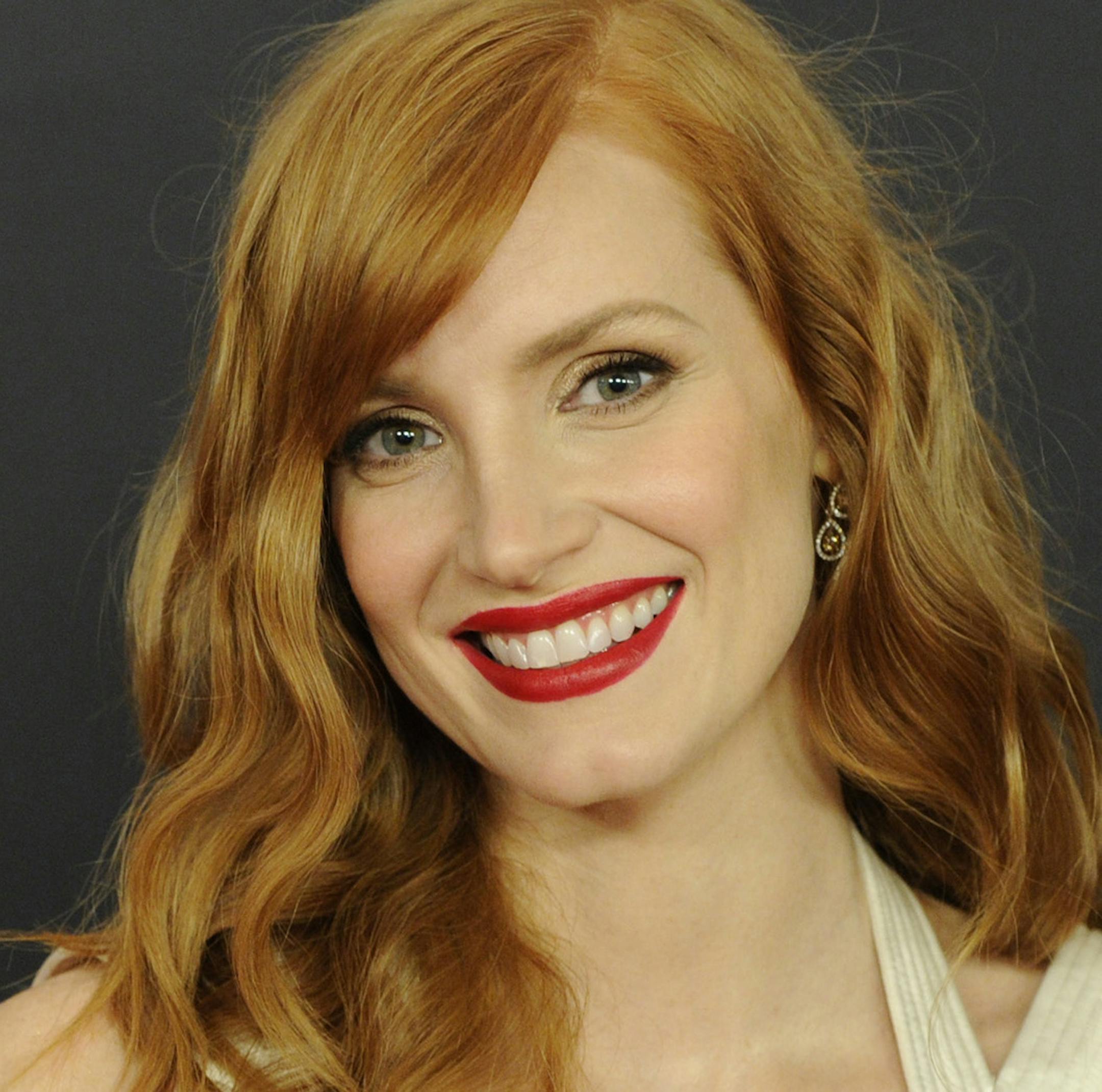 Jessica Chastain arrives at the 6th annual Governors Awards at the Hollywood and Highland Center on Saturday, Nov. 8, 2014 in Los Angeles. (Photo by Chris Pizzello/Invision/AP)