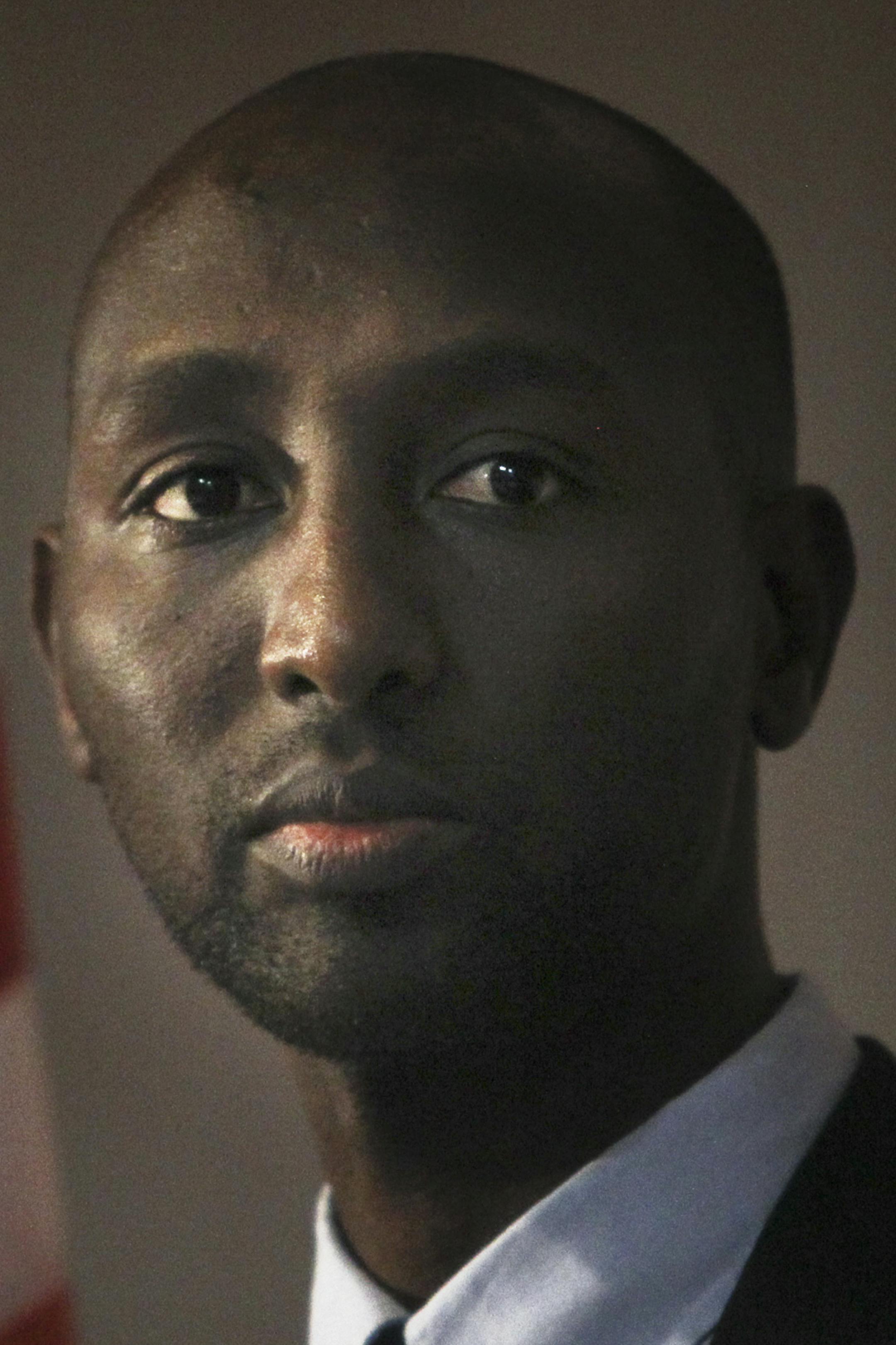 Relative political newcomer Mohamud Noor announced the creation of a Somali PAC called the New Americans Political Action Committe to a gathering of mostly Somalis at the Safari Restaurant and Banquet Center Friday, Aug. 10, 2012, in Minneapolis, MN.] (DAVID JOLES/STARTRIBUNE) Story examines the political awakening of the Somali-American community in Minnesota. More Somalis are getting involved in politics at every level ‚Äì from registering to vote to serving as election judges