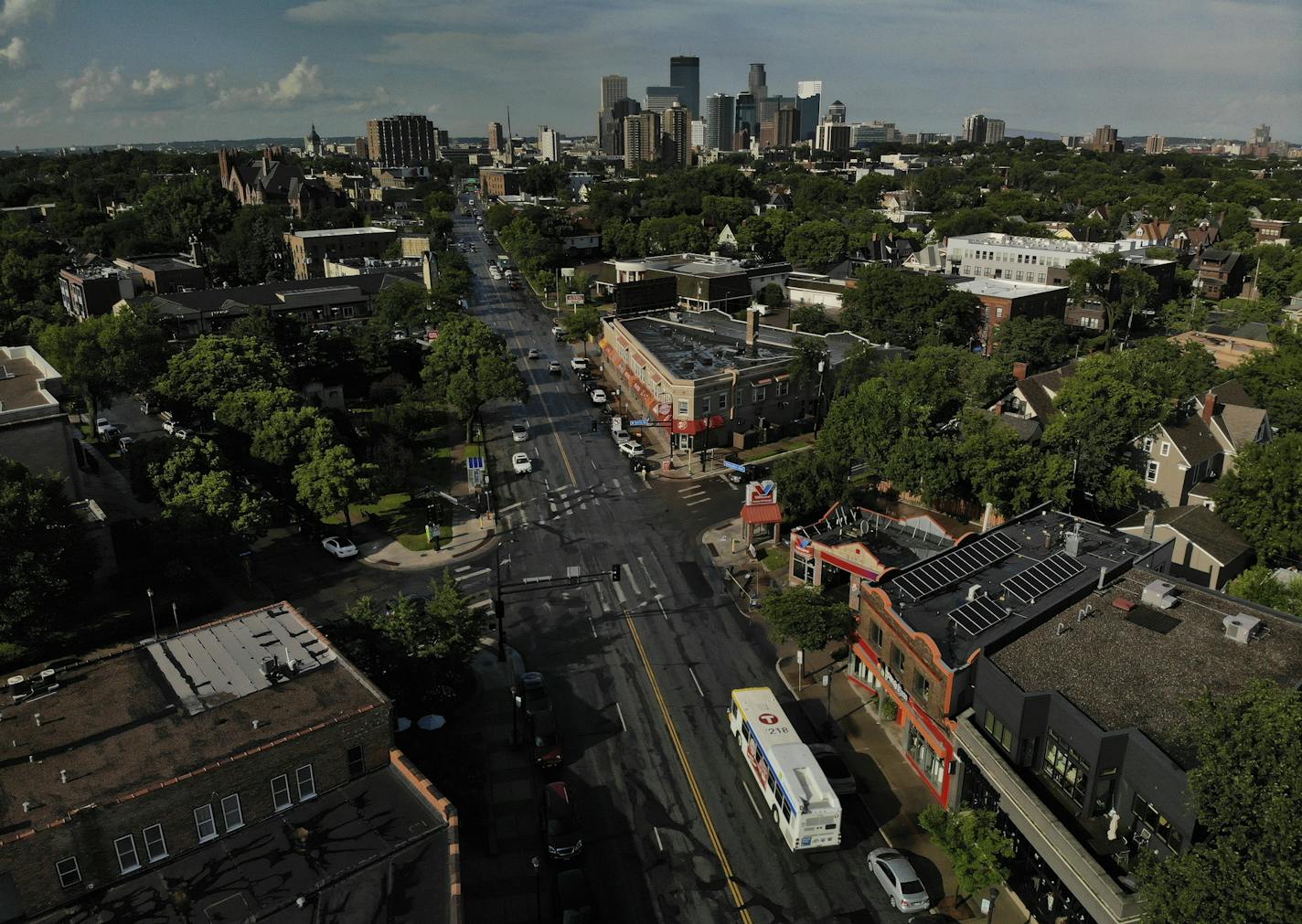 City buses will have lanes to themselves during rush hour on three of Minneapolis' busiest corridors to improve trip times and reliability, Metro Transit and city officials announced Tuesday. We photograph Hennepin Avenue looking towards downtown on Tuesday, July 16, 2019 in Minneapolis, Minn. ] Aaron Lavinsky &#xa5; aaron.lavinsky@startribune.com City buses will have lanes to themselves during rush hour on three of Minneapolis' busiest corridors to improve trip times and reliability, Metro Tran