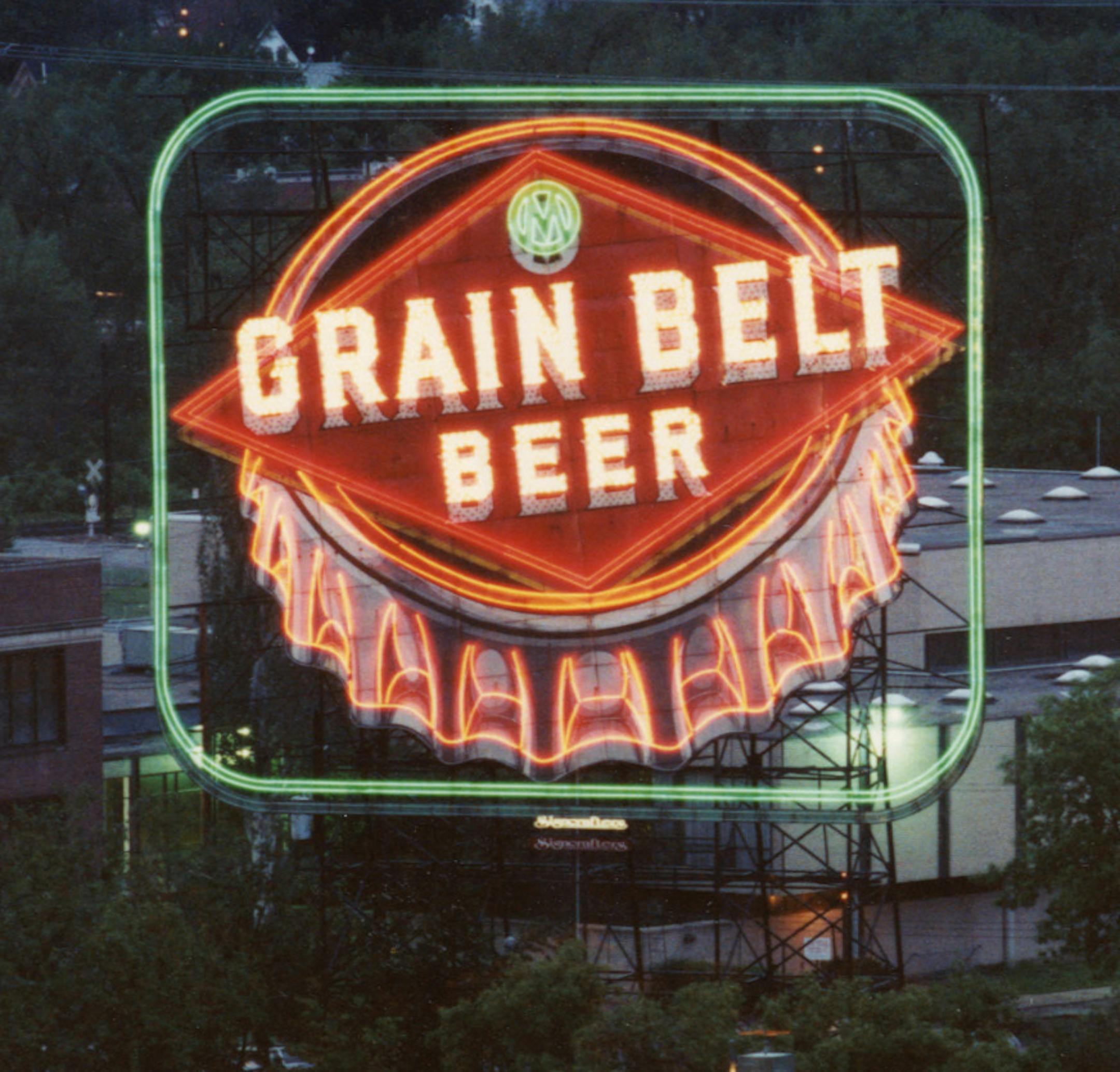 Grain Belt Beer sign on May 25, 1989, the night it was lit after 14 years of darkness.