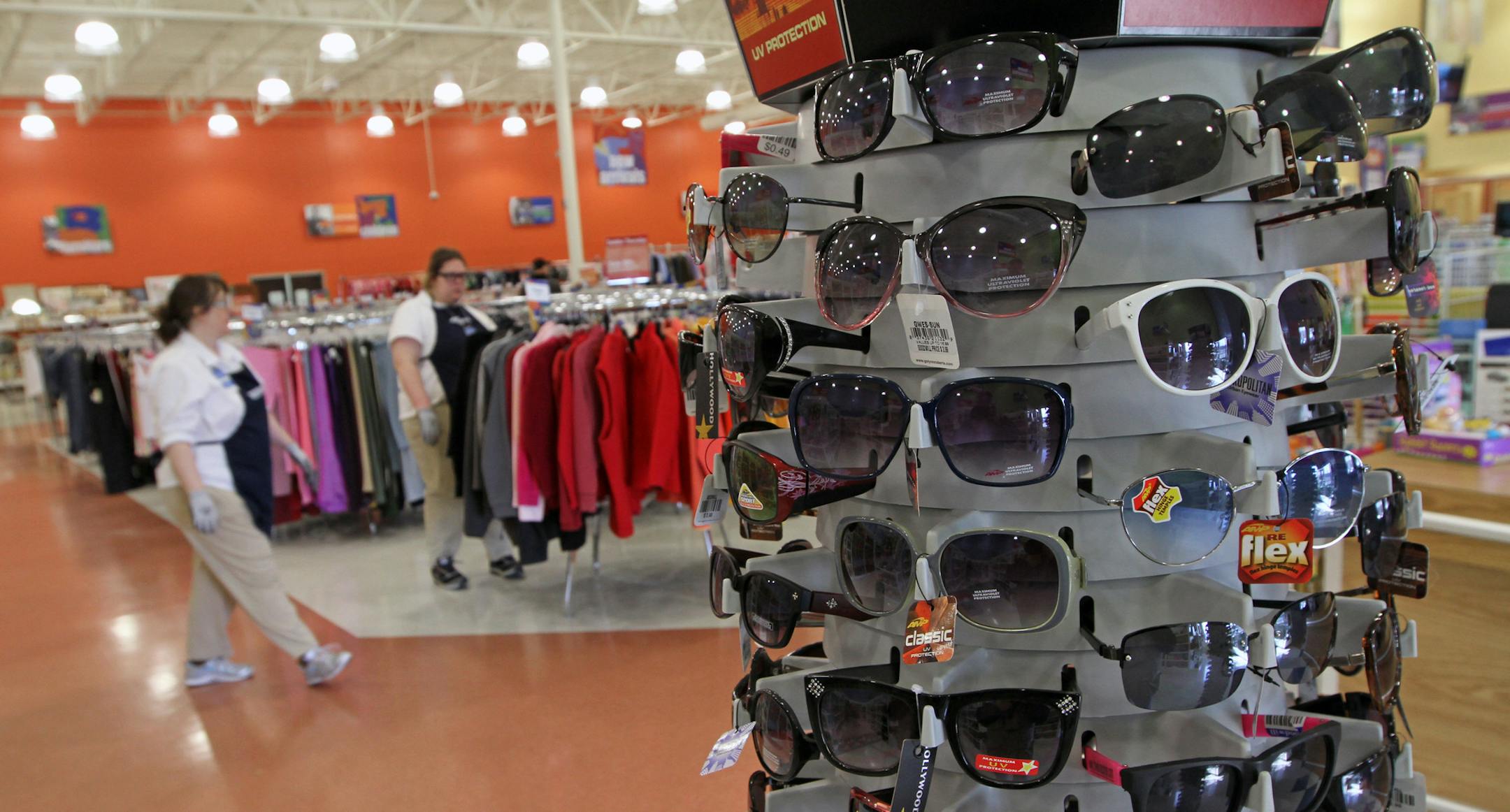 All types of clothing and accessories, including sunglasses and reading glasses can be found at the new Goodwill store at 5660 Main St NE in Fridley. Photographed on 3/28/13.] Bruce Bisping/Star Tribune bbisping@startribune.com