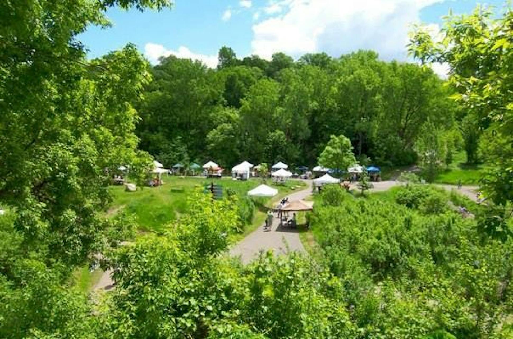 Art in the Hollow at Swede Hollow Park.
