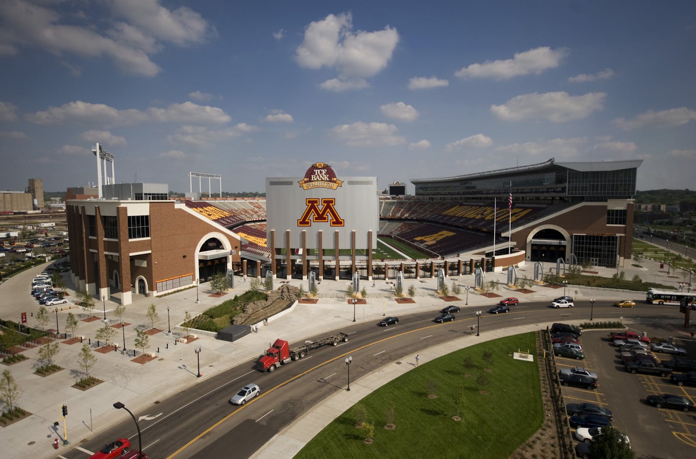 TCF Bank Stadium, home of the University of Minnesota football team.