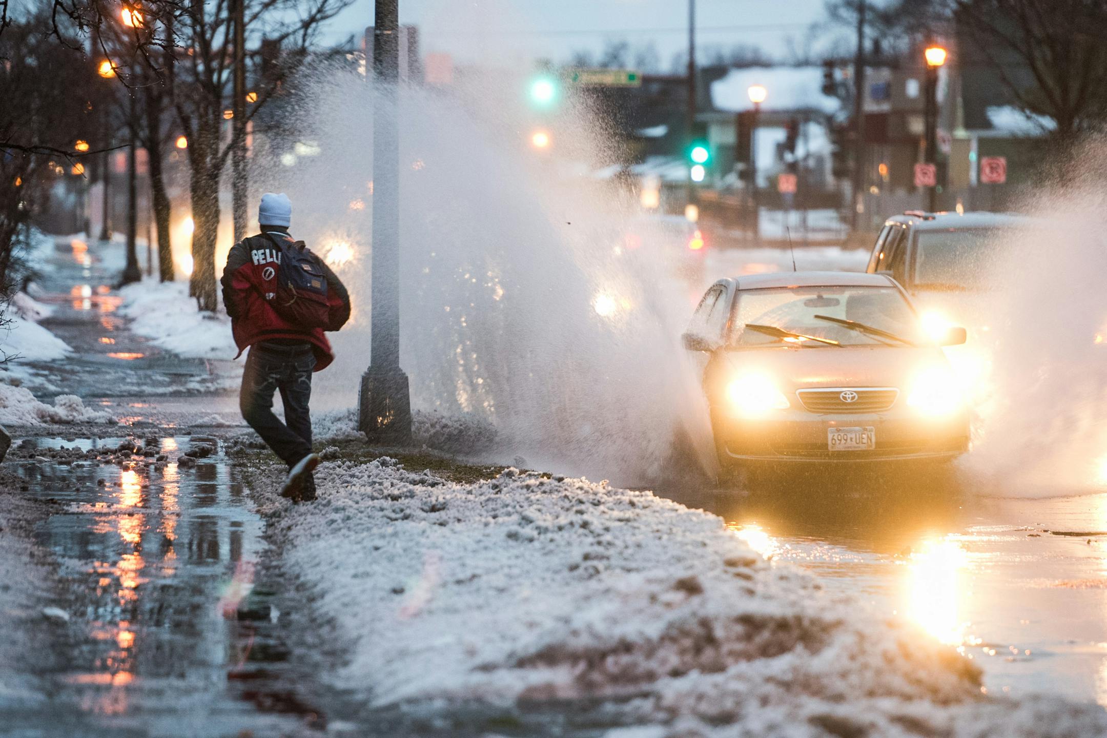 Maryland Avenue E. in St. Paul was wet and rainy on this December 2016 day.