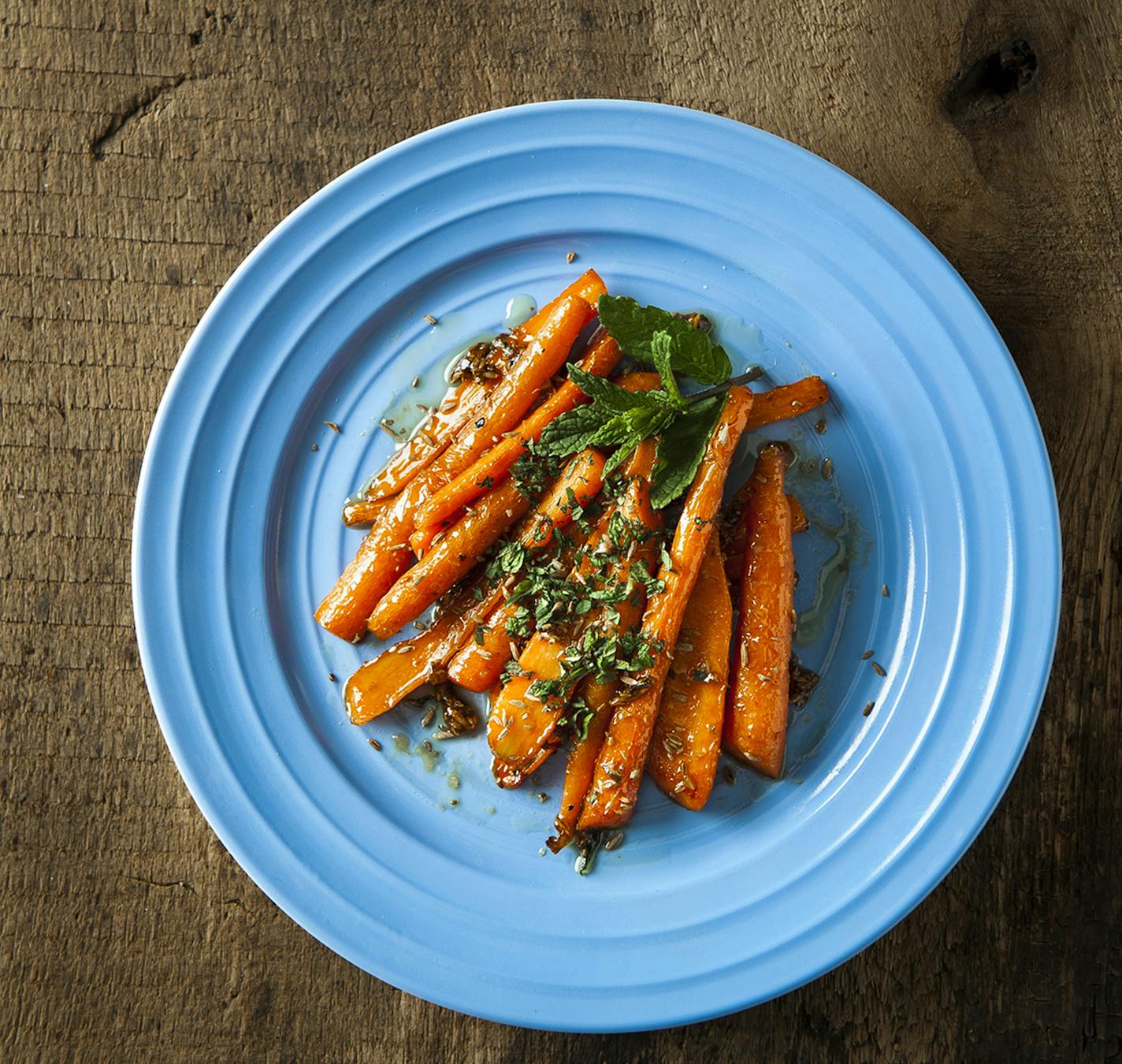 Honey Glazed Carrots With Cumin and Mint