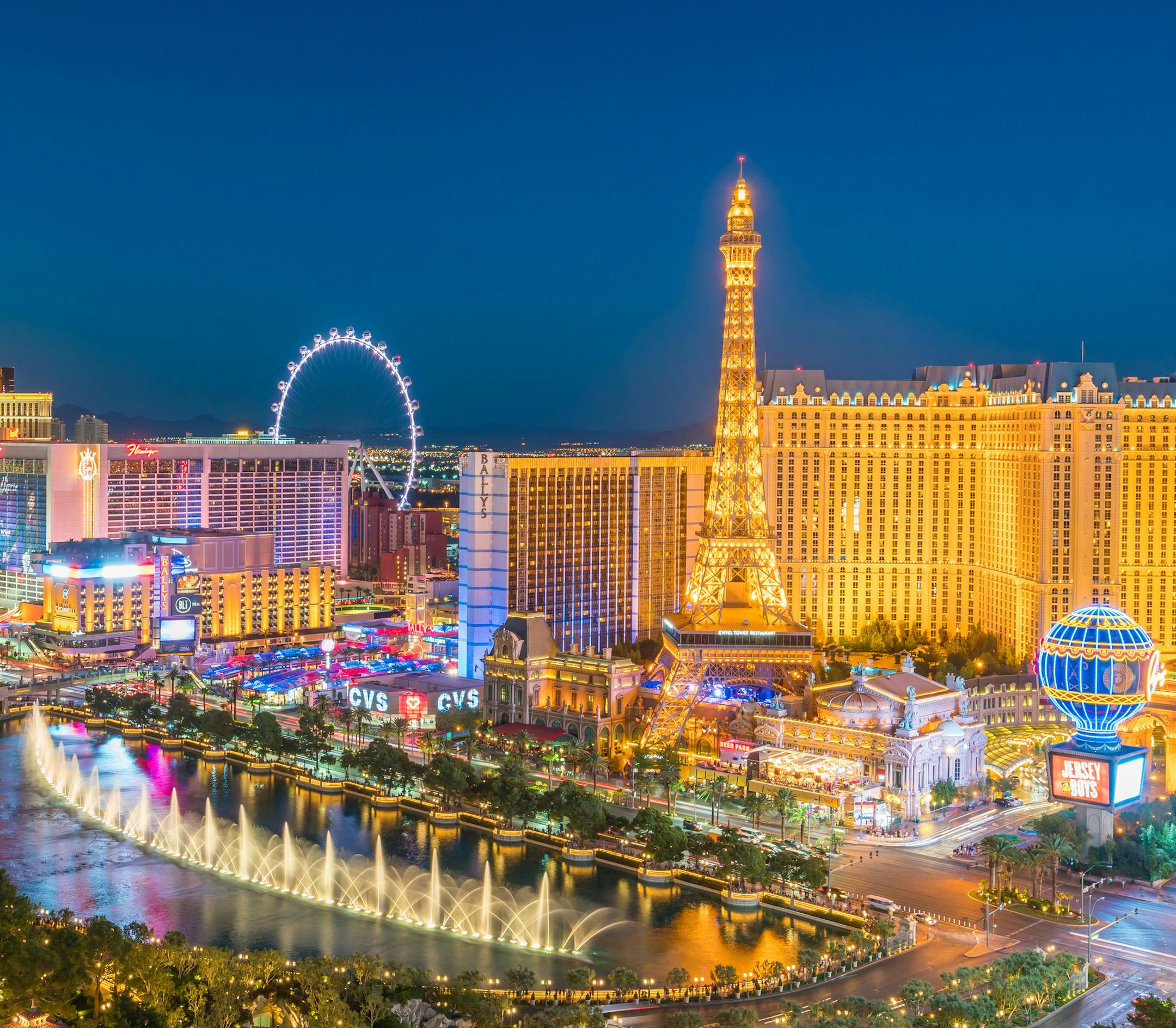World famous Vegas Strip in Las Vegas, Nevada. istock