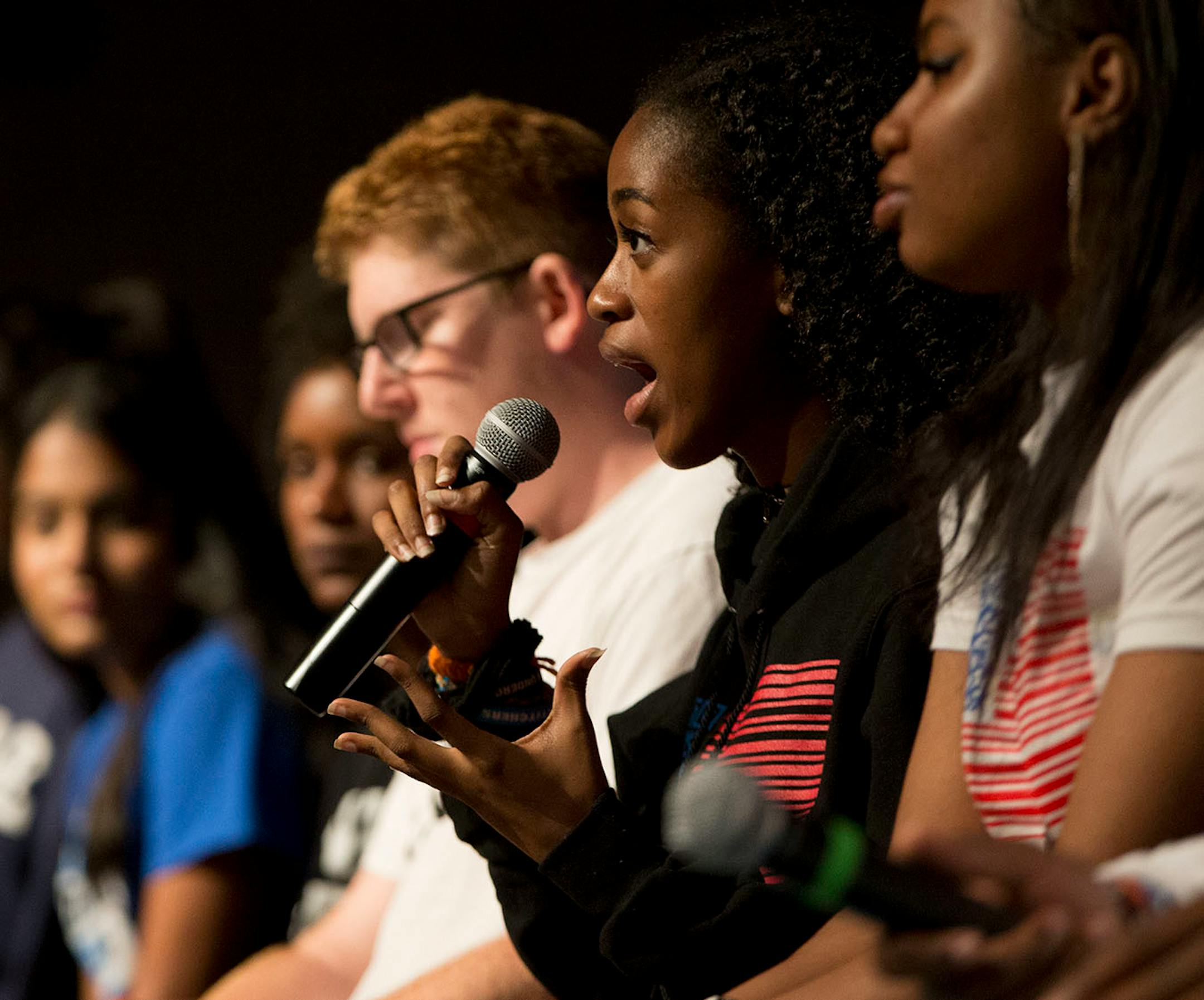 Kyrah Simon, a rising senior at Marjory Stoneman Douglas, speaks about gun violence in communities at large.