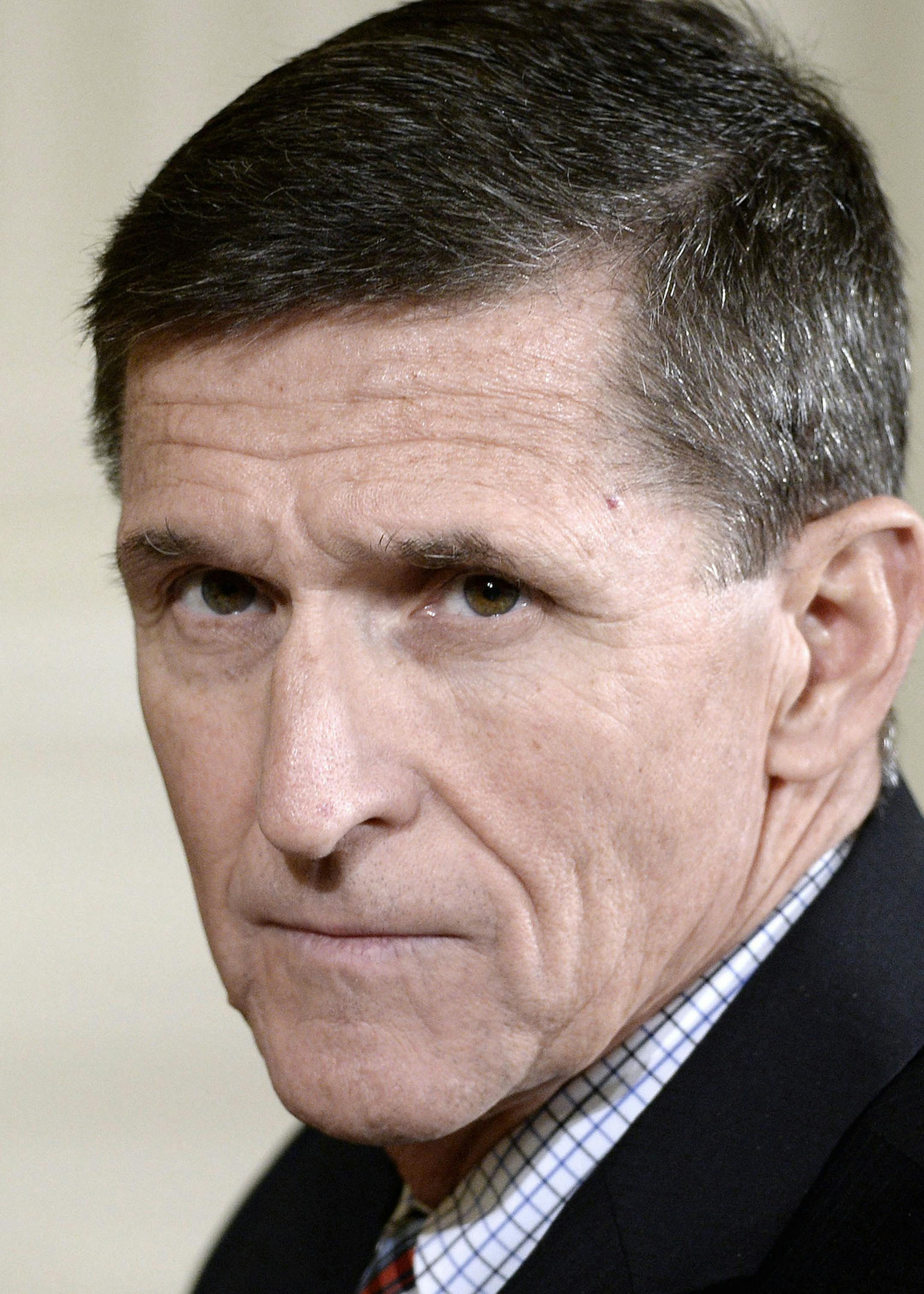 Michael Flynn attends a news conference on February 10, 2017, at the White House in Washington, D.C. (Olivier Douliery/Abaca Press/TNS)