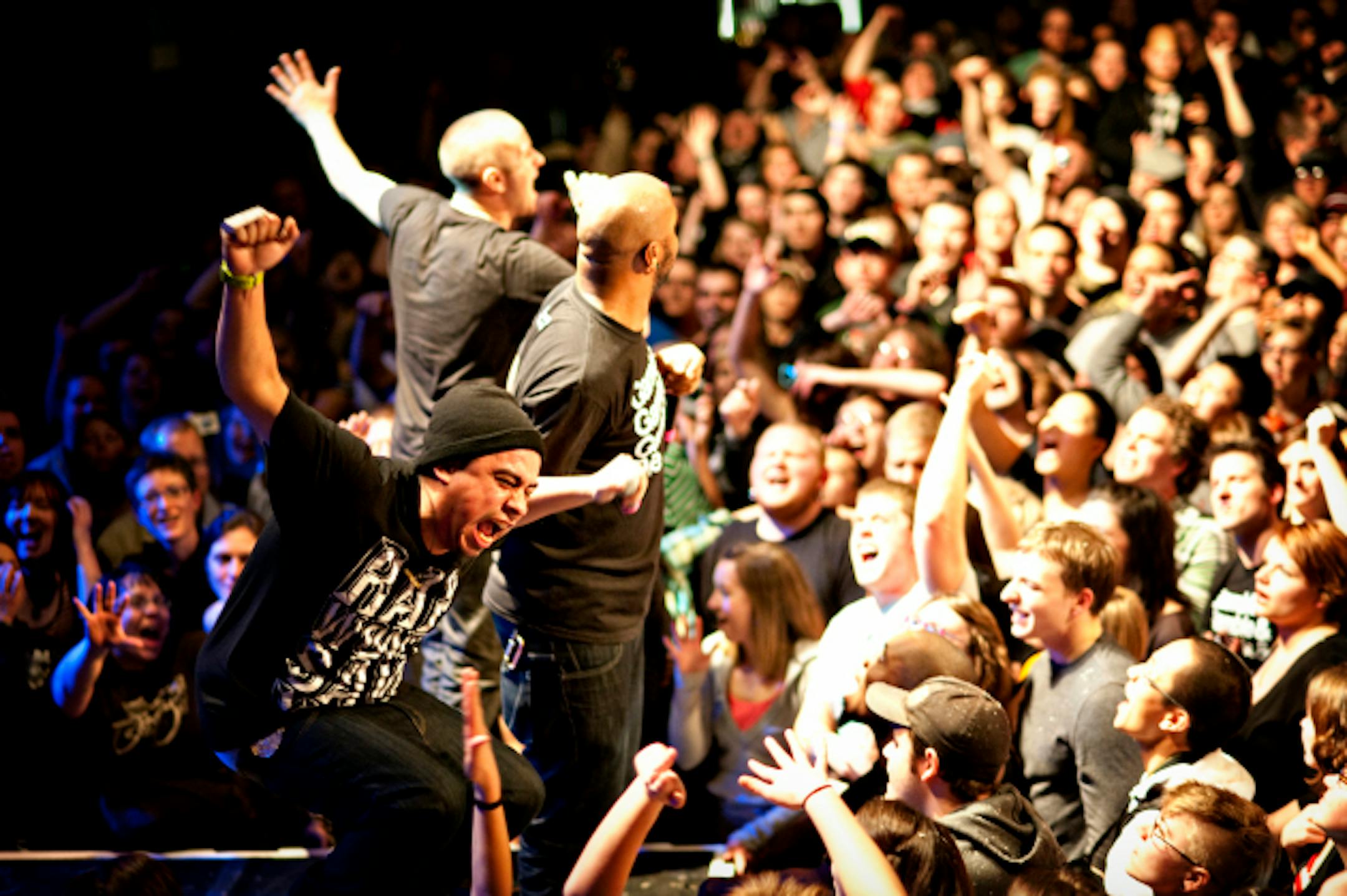 A view to a killer show: Doomtree's 2010 Blowout at First Avenue. / Photo by Leslie Plesser