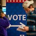 Voters waited to cast their ballots on the last day of early voting on Monday at the Hennepin County Government Center in Minneapolis.