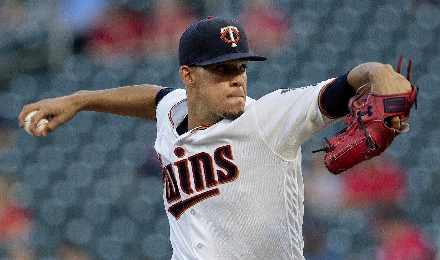 Minnesota Twins Jose Berrios. ] CARLOS GONZALEZ &#xef; cgonzalez@startribune.com &#xf1; July 9, 2018, Minneapolis, MN, Target Field, MLB, Minnesota Twins vs. Kansas City Royals