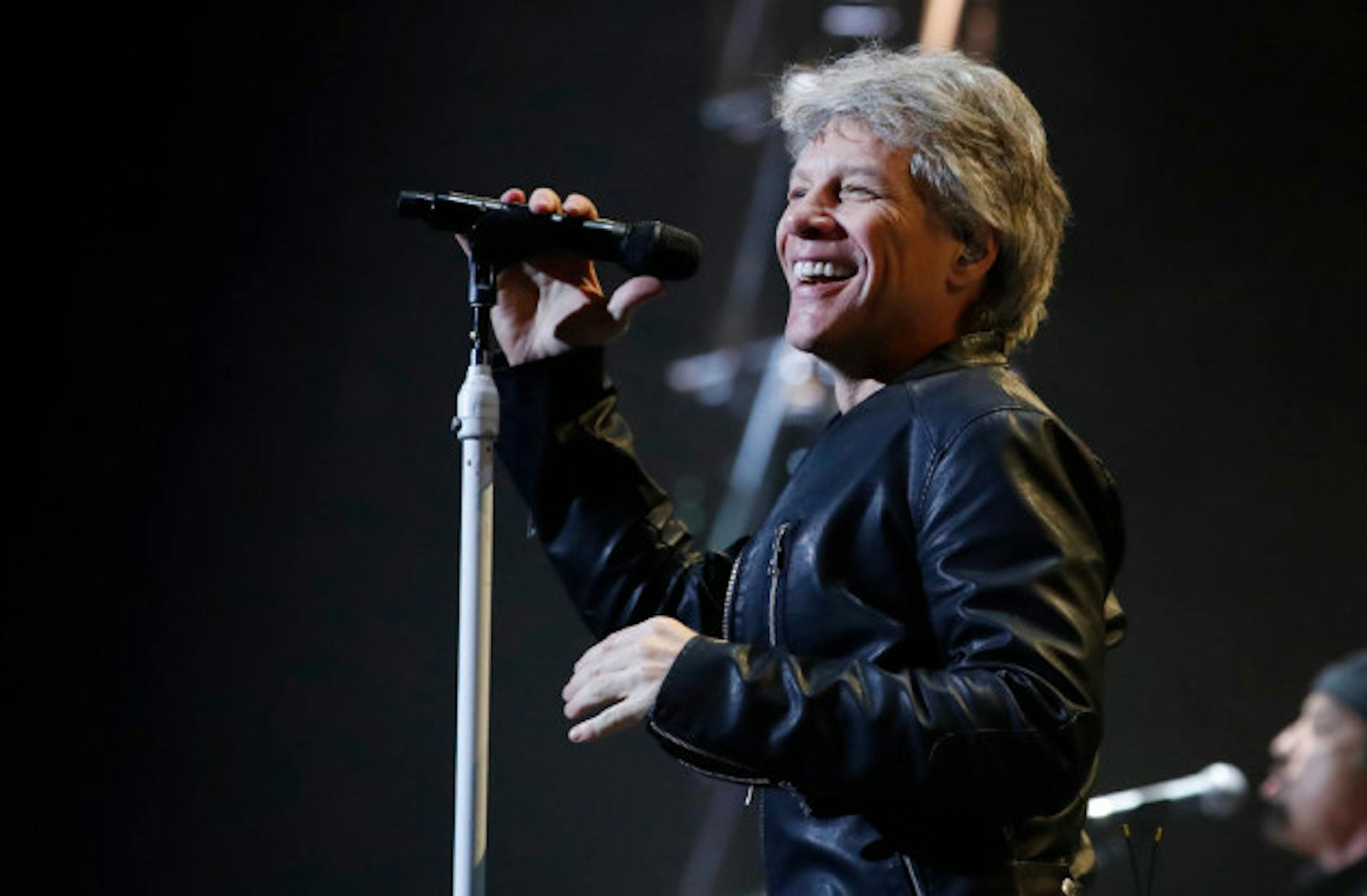 Jon Bon Jovi had plenty to smile about at Xcel Energy Center last March. / Carlos Gonzalez, Star Tribune