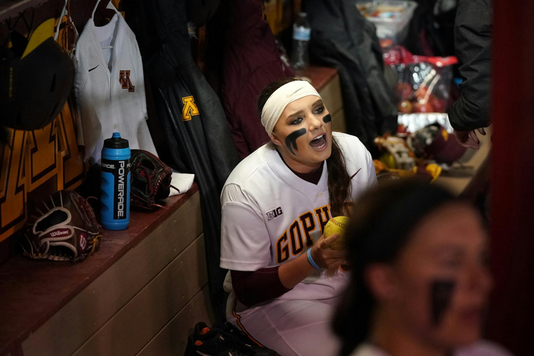 Gophers first baseman Hope Brandner was the hero Saturday with a walk-off homer.