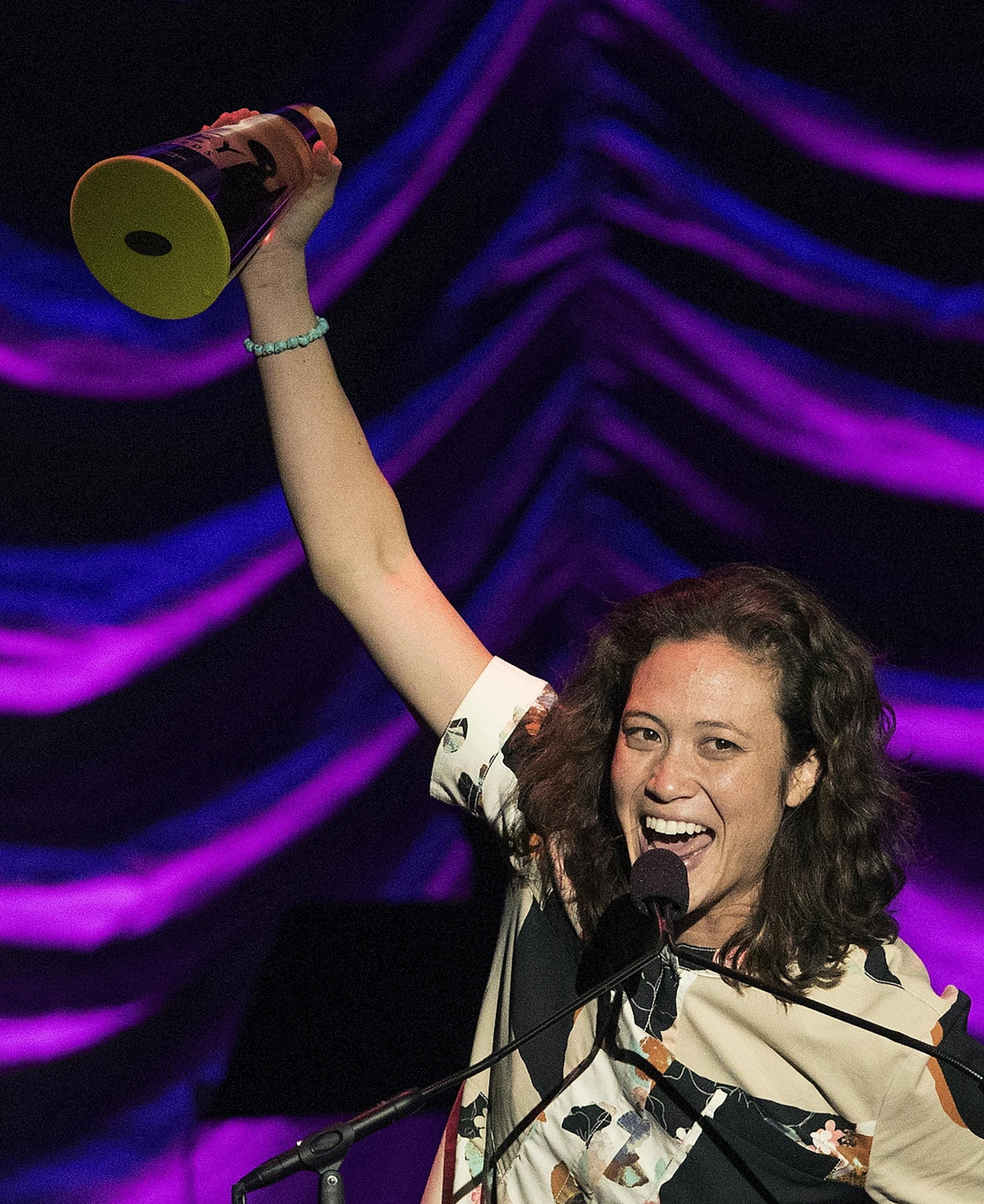 Meghan Kreidler received the emerging artist award at the Ivey Awards.