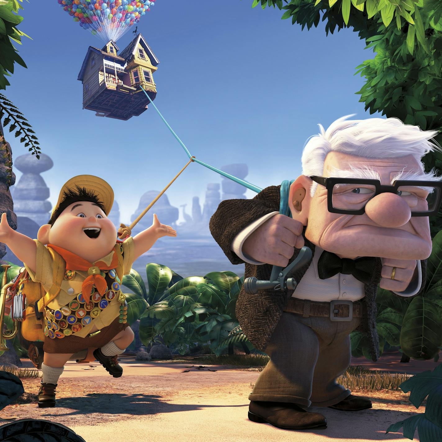 FILE - In this file film publicity image released by Disney/Pixar Films, animated characters Russell, left, and Carl Fredricksen are shown in a scene from the film, "Up." The film was nominated Tuesday, Feb. 2, 2010 for an Oscar for best picture. The 82nd Academy Awards will be presented on March 7. (AP Photo/Disney/Pixar) ORG XMIT: MIN2018101715544624