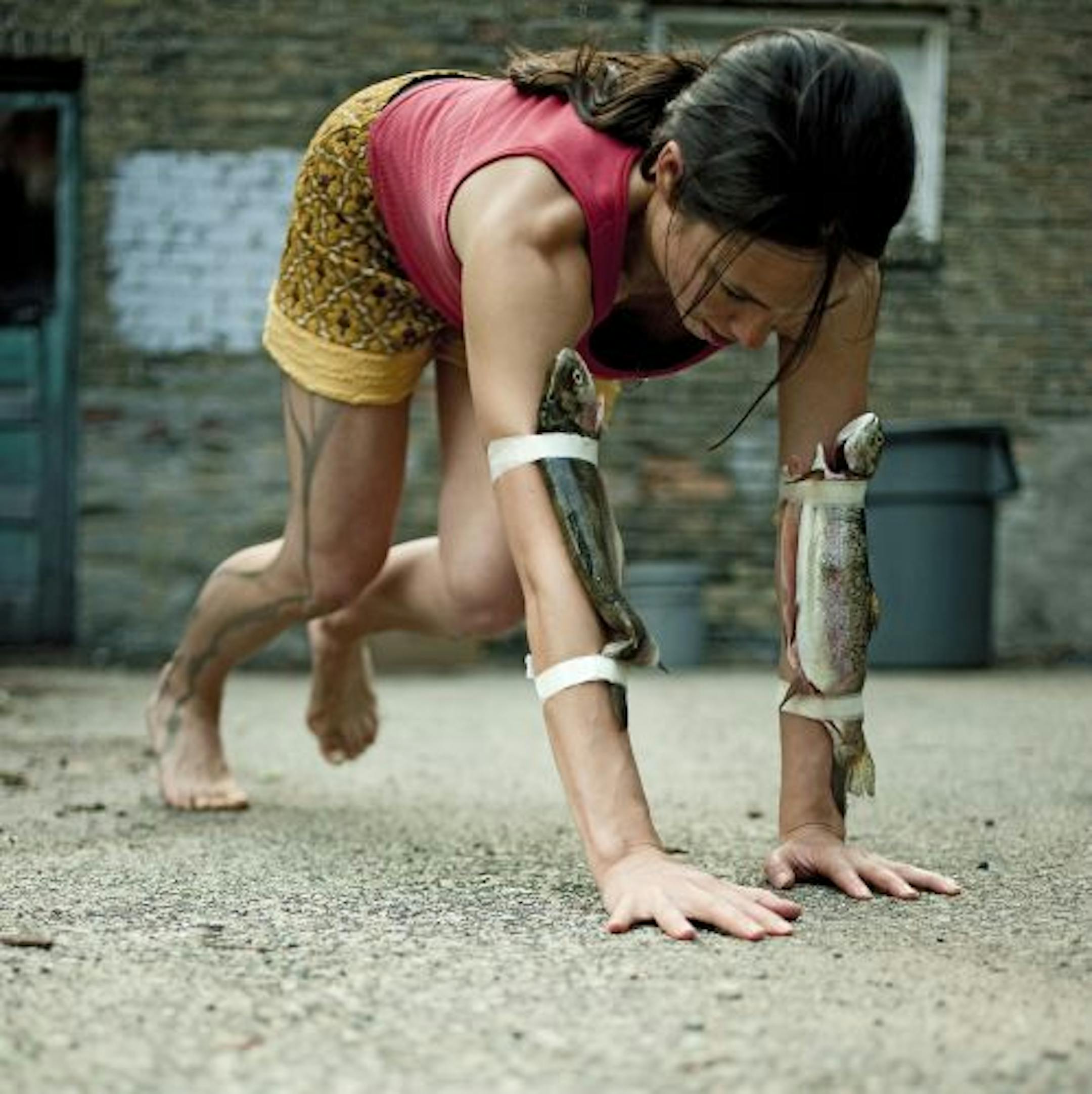 Emily Johnson performs "The Thank-You Bar" at Northrop Auditorium.