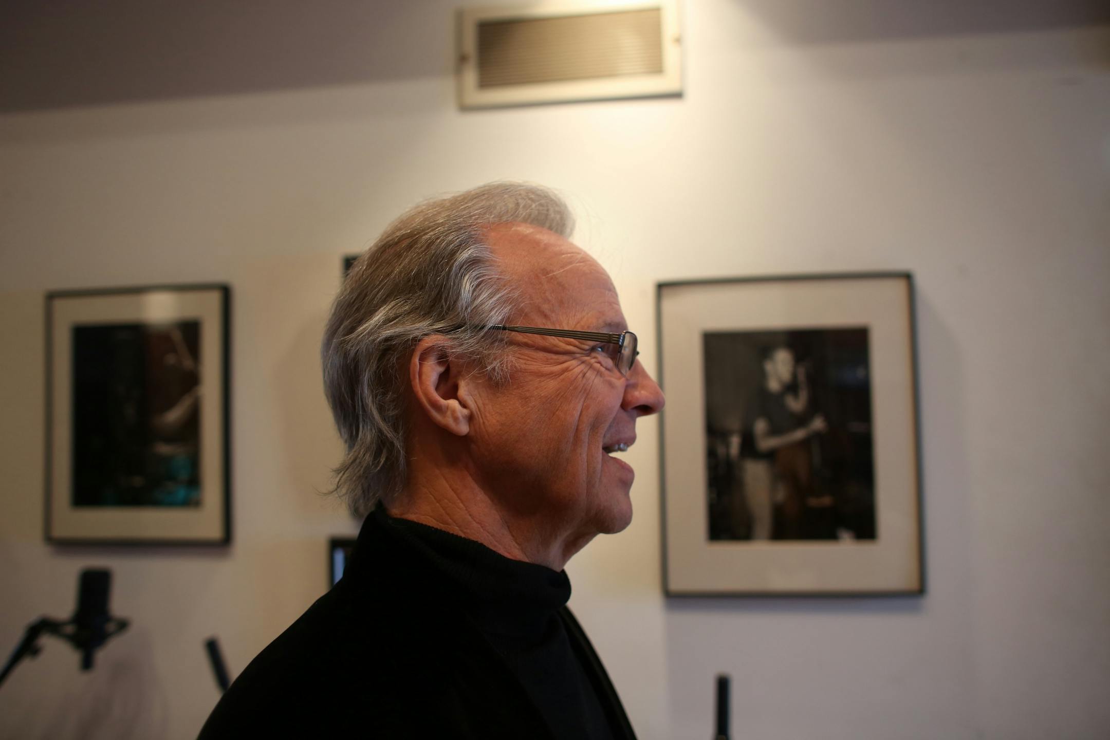 Bobby Vee, 1960s rock star laughed with his son Jeff (not pictured) at his recording studio in St. Joseph Tuesday, February 18, 2014.