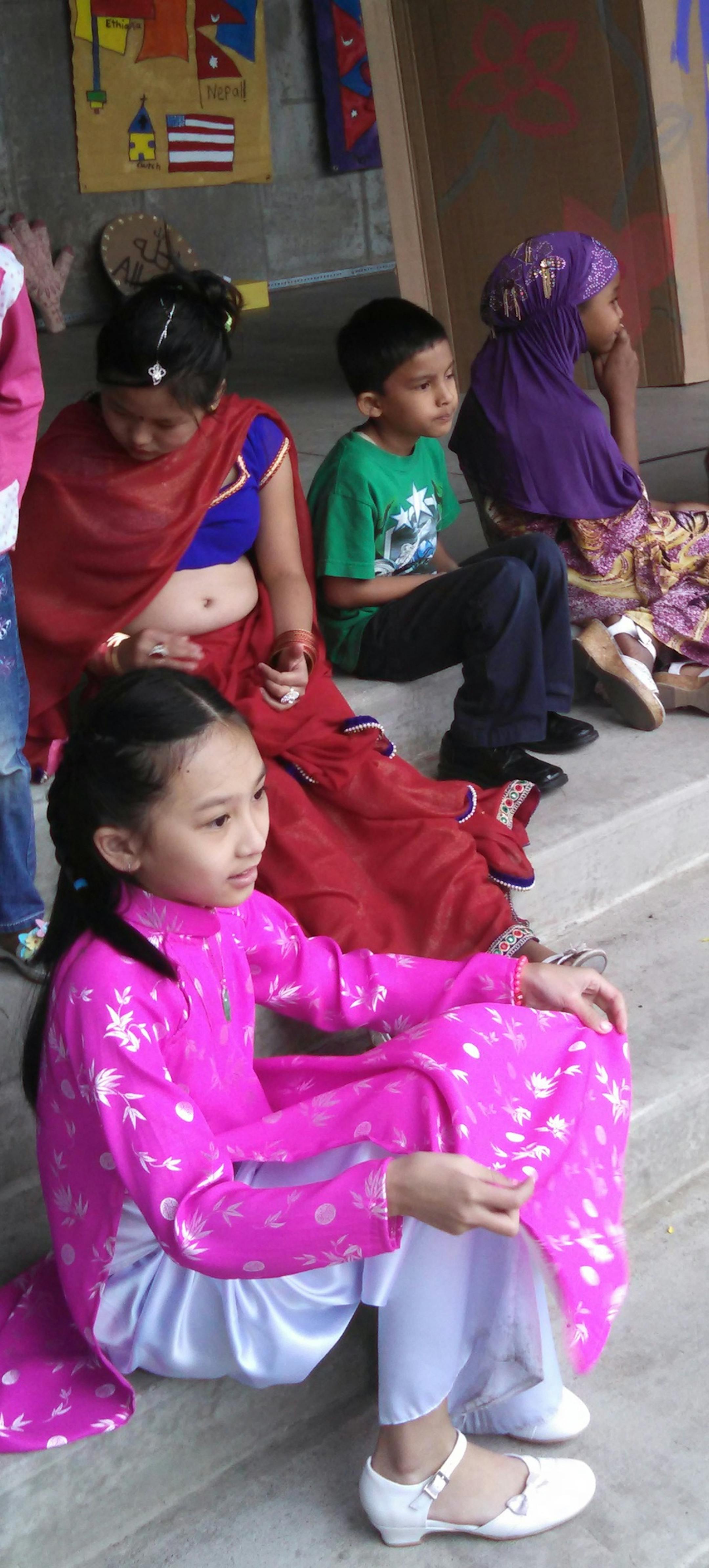 Children of refugees at the International Refugee Day observance in Grand Forks, N.D., in June.