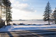 A plot of land that has been purchased and cleared by the Cargill family is seen Thursday, Jan. 11, 2024, on Park Point in Duluth, Minn. ]