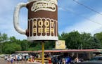 The Drive In is easy to find, just look for the gigantic rotating mug of root beer.