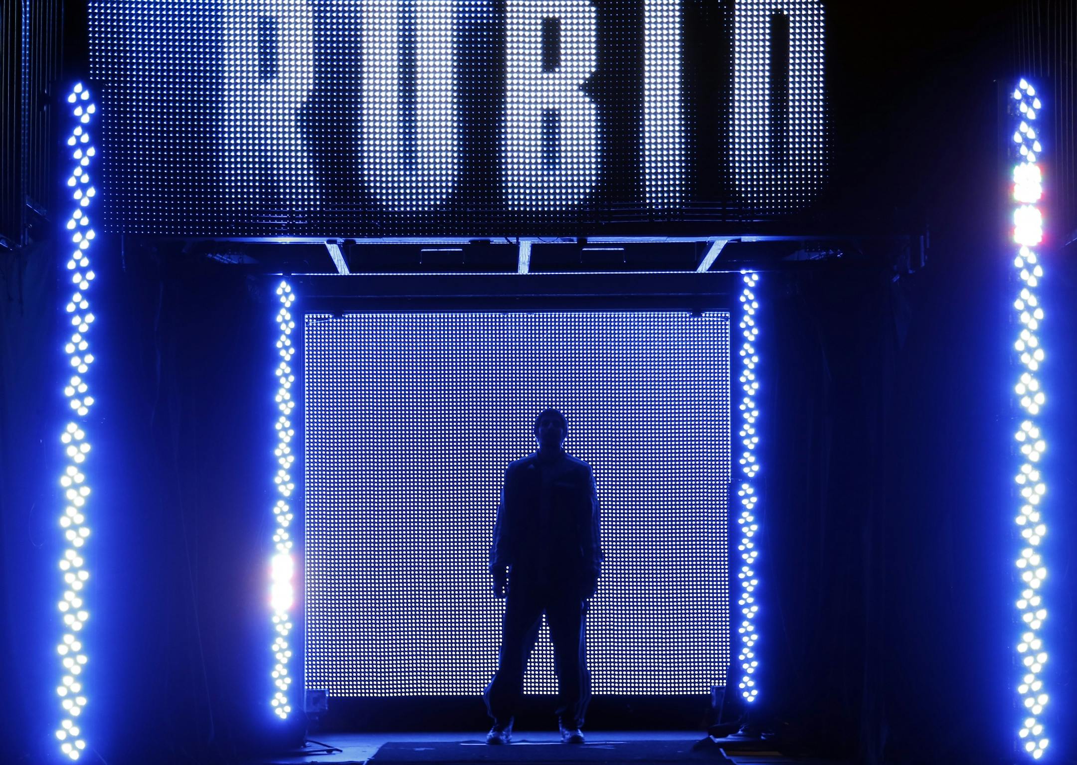 Minnesota Timberwolves guard Ricky Rubio prepared to run out during team introductions at the season opener at Target Center.