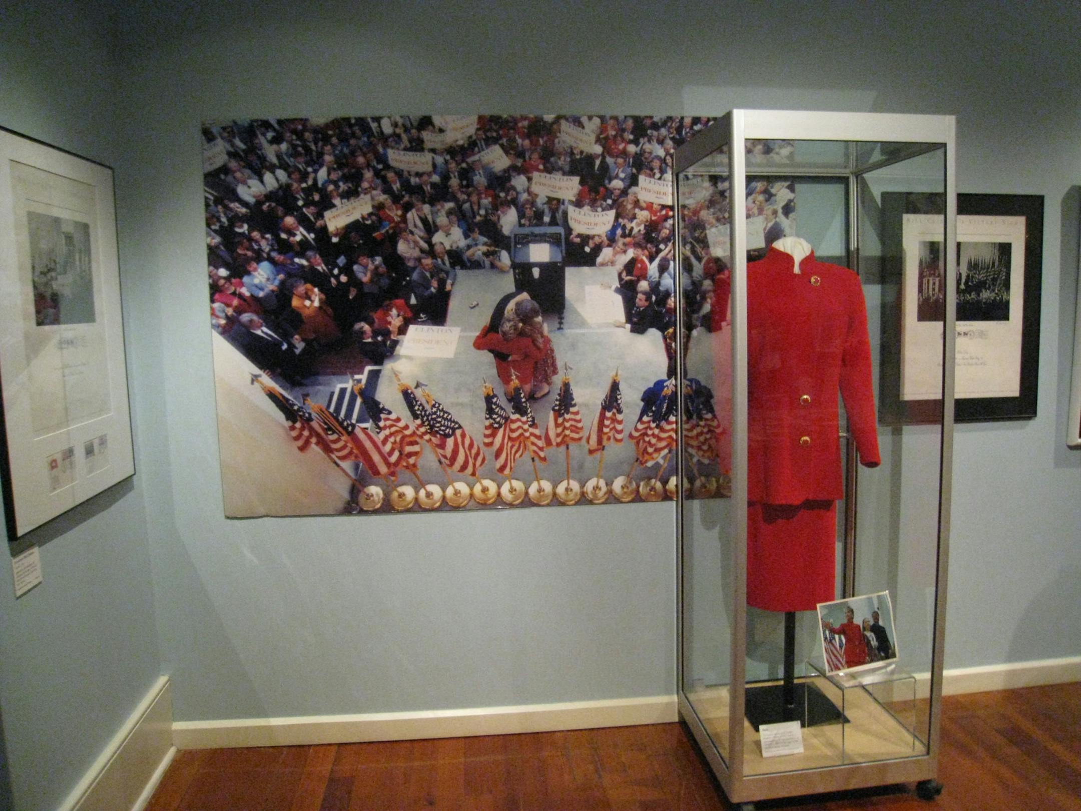 Memorabilia of the Clintons are on display at the Old State House Museum in Little Rock, Arkansas. (Samantha Feuss /MCT) ORG XMIT: 1136246