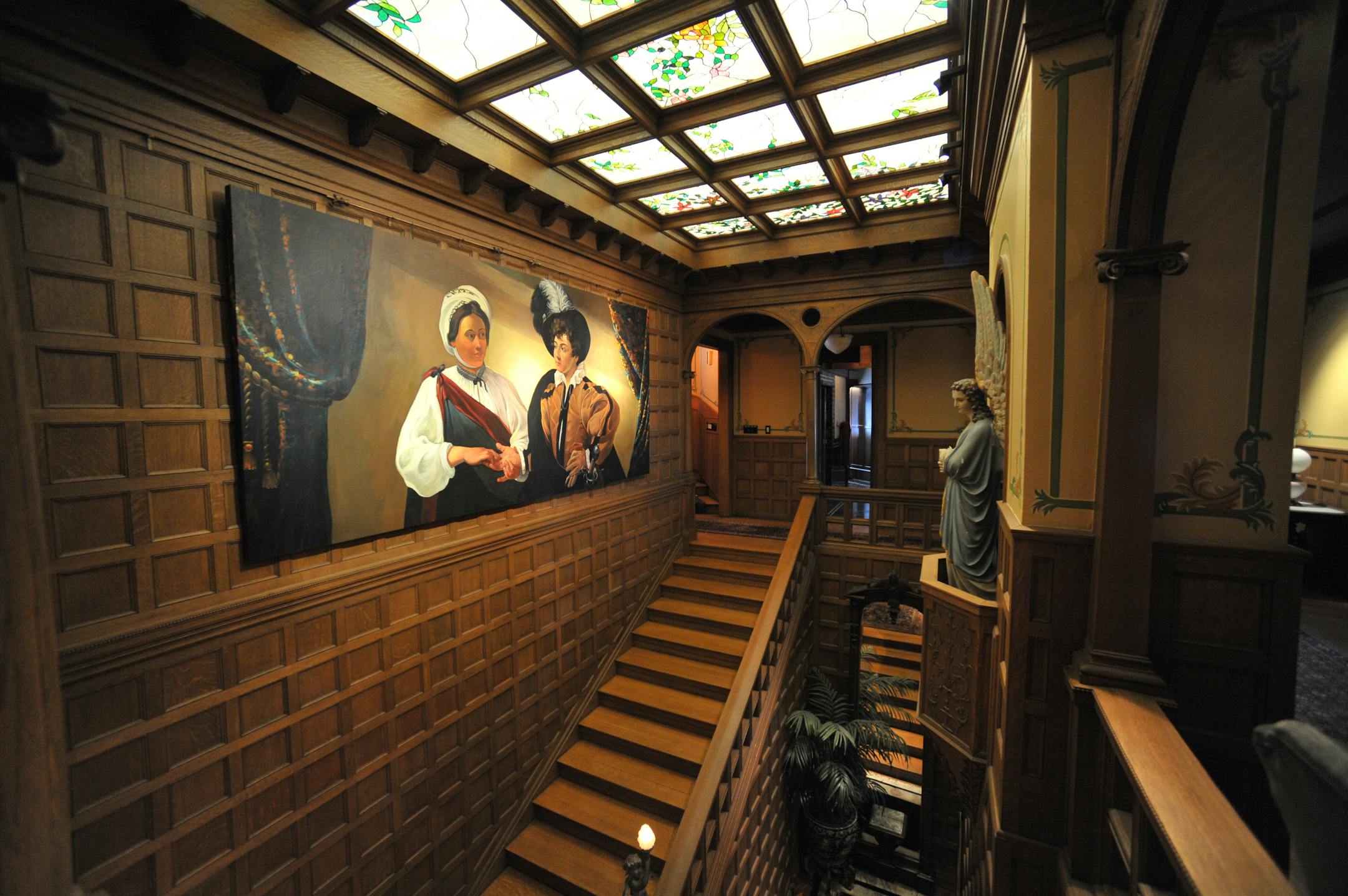 The interior of the Van Dusen mansion in Minneapolis