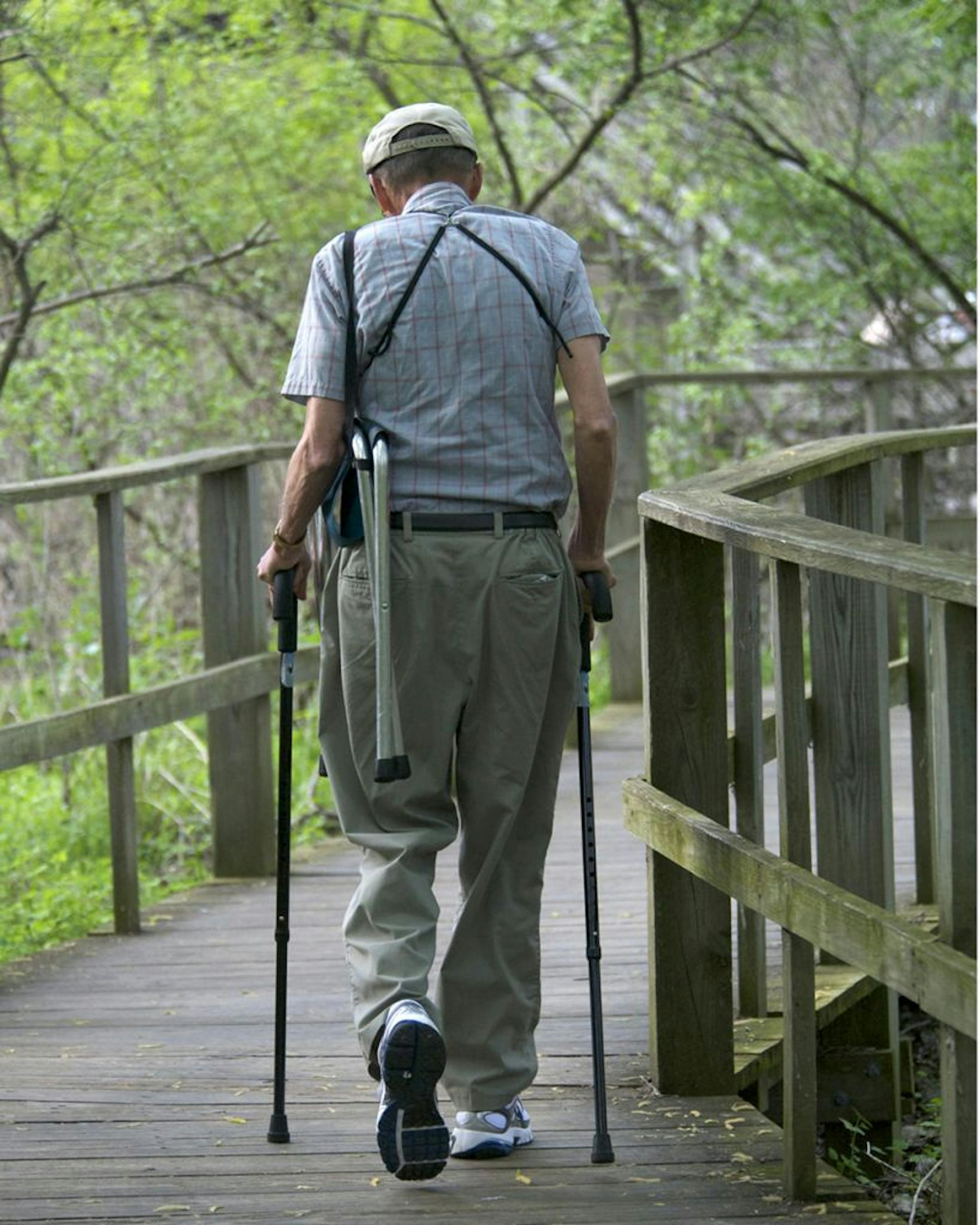 A boardwalk at Magee Marsh along Lake Erie in Ohio lets a cane user navigate the path.