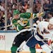 Scott Stevens of the Blues, playing against the North Stars during the 1991 playoffs.