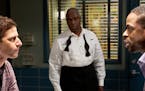 BROOKLYN NINE-NINE: (L-R) Andy Samberg, Andre Braugher and guest star Sterling K. Brown in the "The Box" episode of BROOKLYN NINE-NINE airing Sunday, 