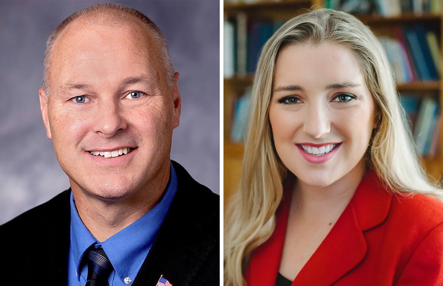 Republican Rep. Pete Stauber and Democratic challenger Quinn Nystrom