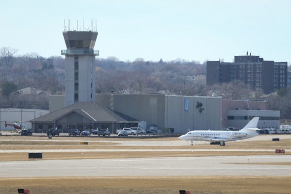 Several small aircraft came and went at St. Paul Downtown Airport prior to the NCAA Final Four basketball tournament on Wednesday, April 3, 2019.