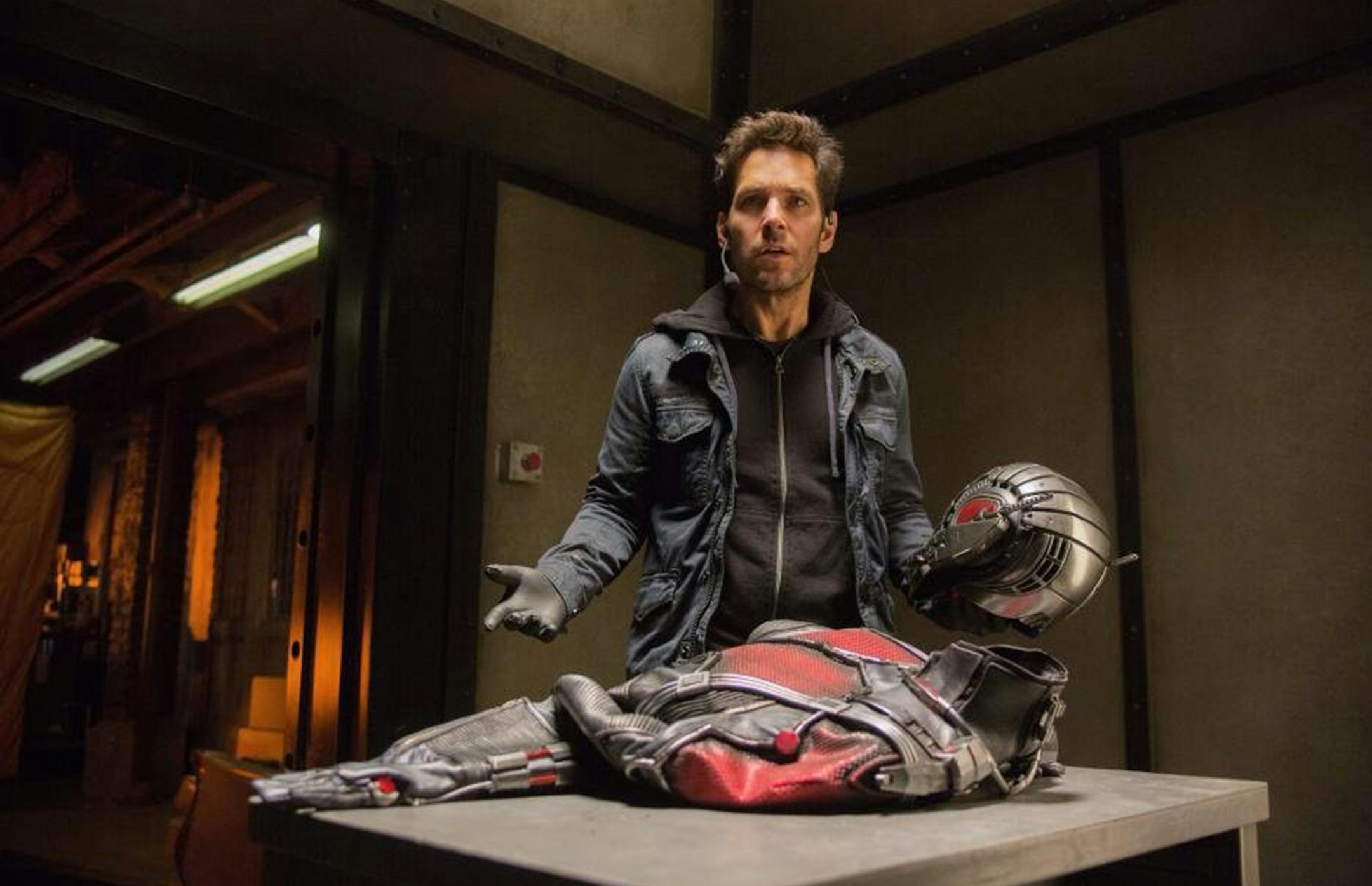 Paul Rudd plays the role of Scott Lang, a.k.a. Ant-Man, in "Ant-Man." (Photo courtesy Marvel Studios/TNS) ORG XMIT: 1170721