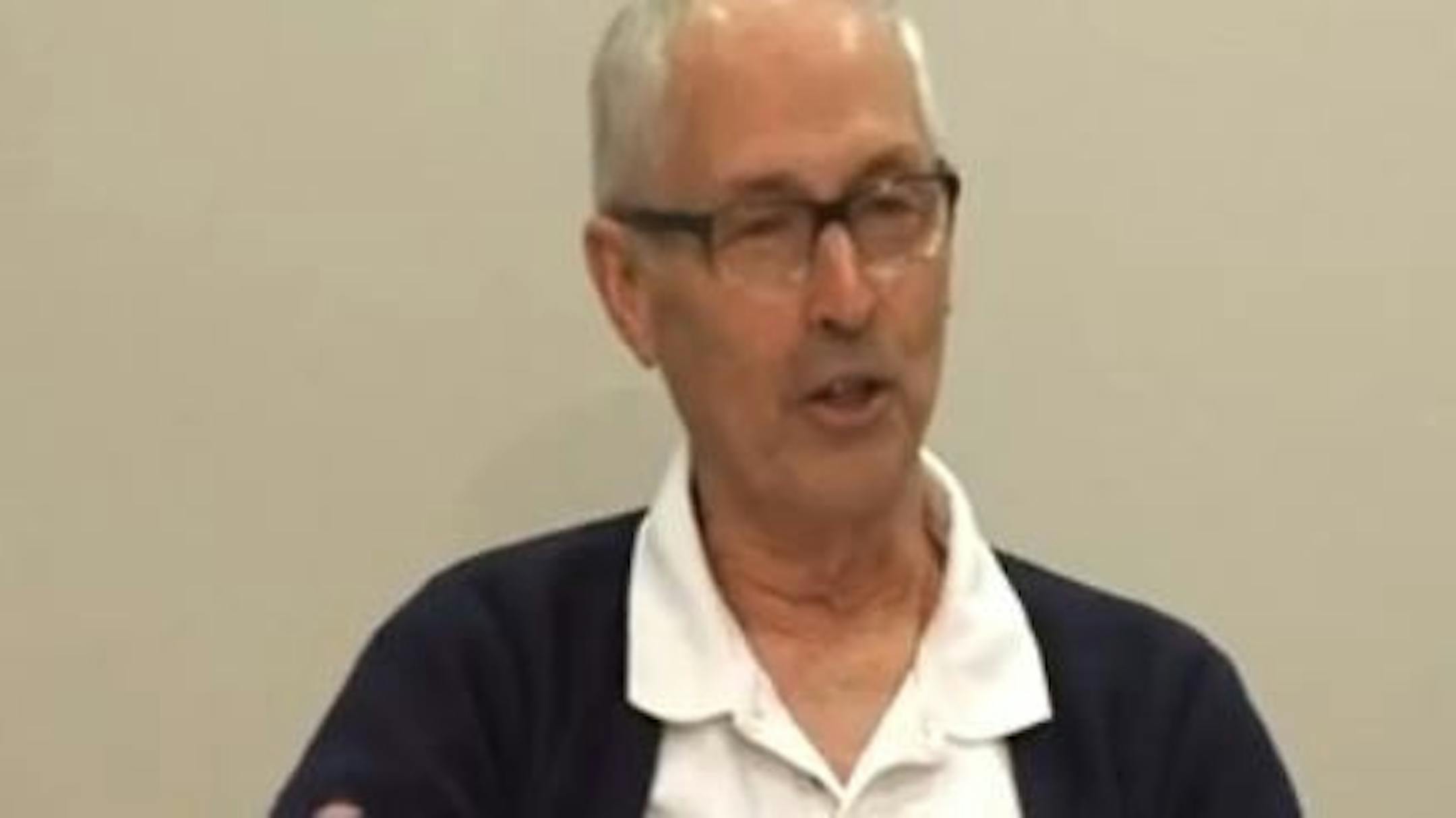 Rev. Jerome Kern in a still taken from a video deposition by Jeff Anderson & Associates on April 15, 2014.