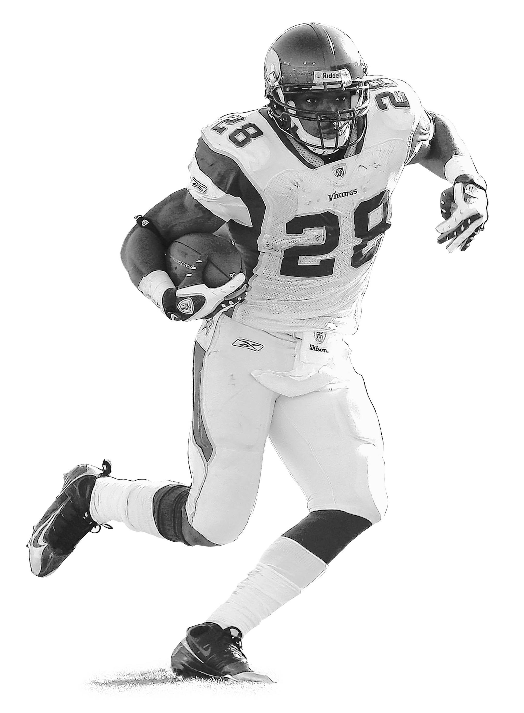 Adrian Peterson's running style forces him to absorb a lot of punishment.