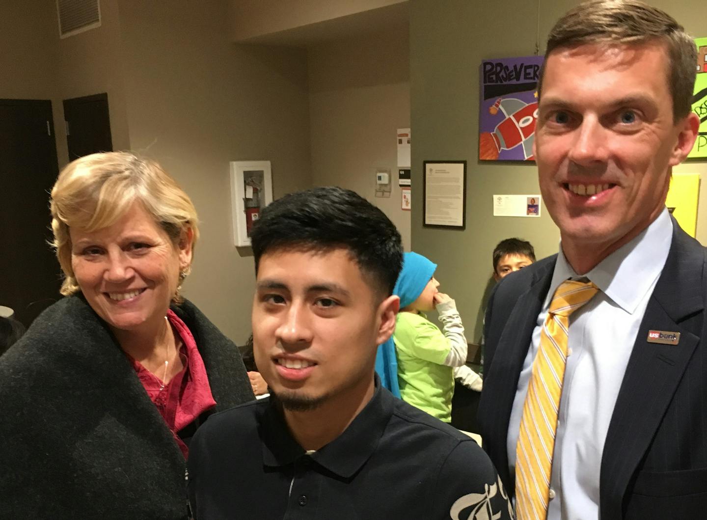 Banyan Community Executive Director Joani Essenberg, volunteer David Sinchi. and board member Dan Farley of U.S. Bank Wealth Management.
Photo: Neal.St.Anthony@startribune.com