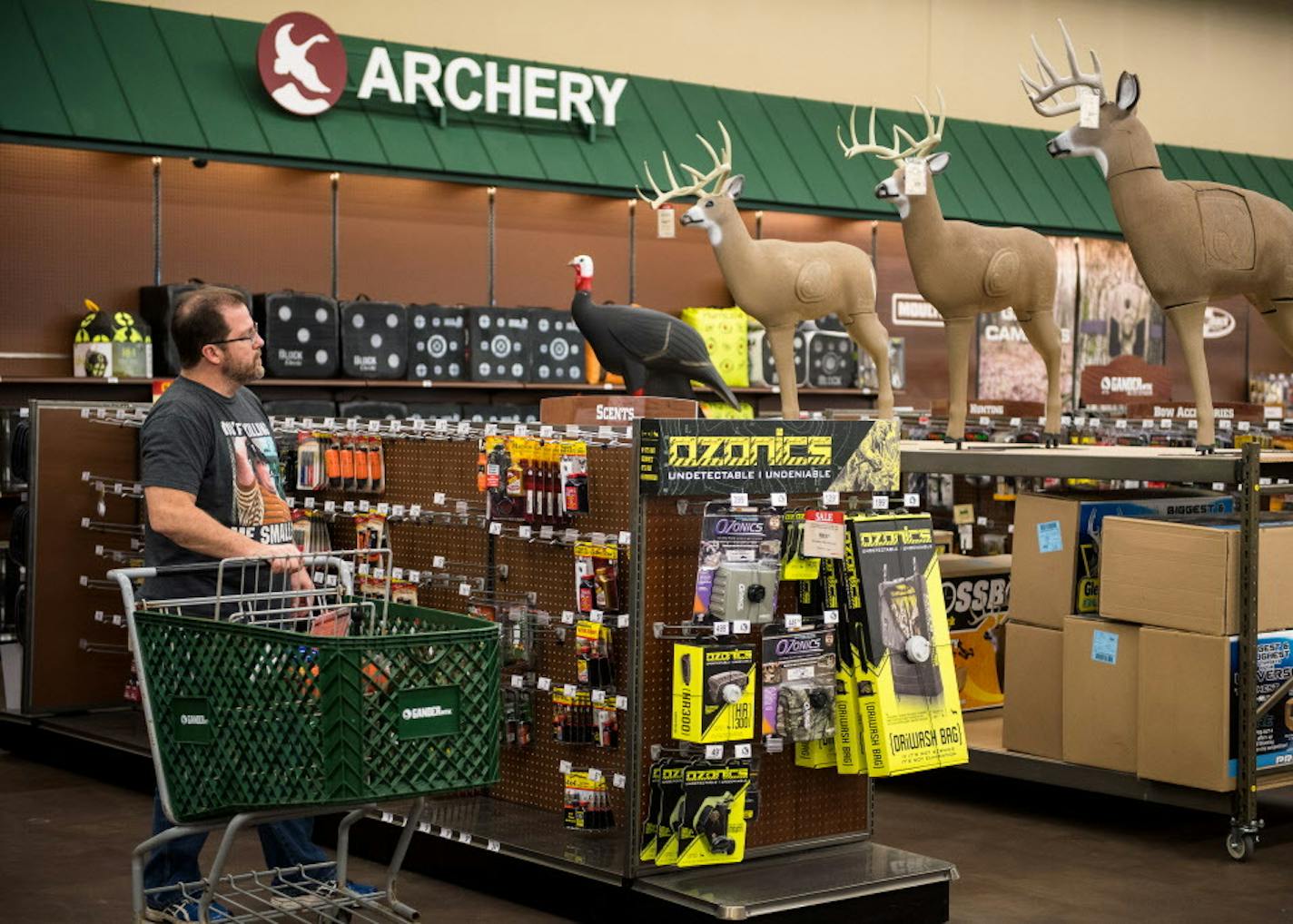 Ron Maresh, of Anoka, shopped for scents at Gander Mountain in Blaine before the firearm deer season opener in 2016.