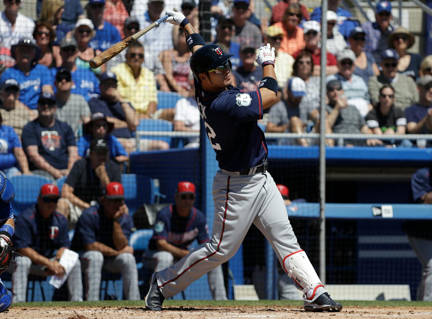 Byung Ho Park during spring training in 2017.