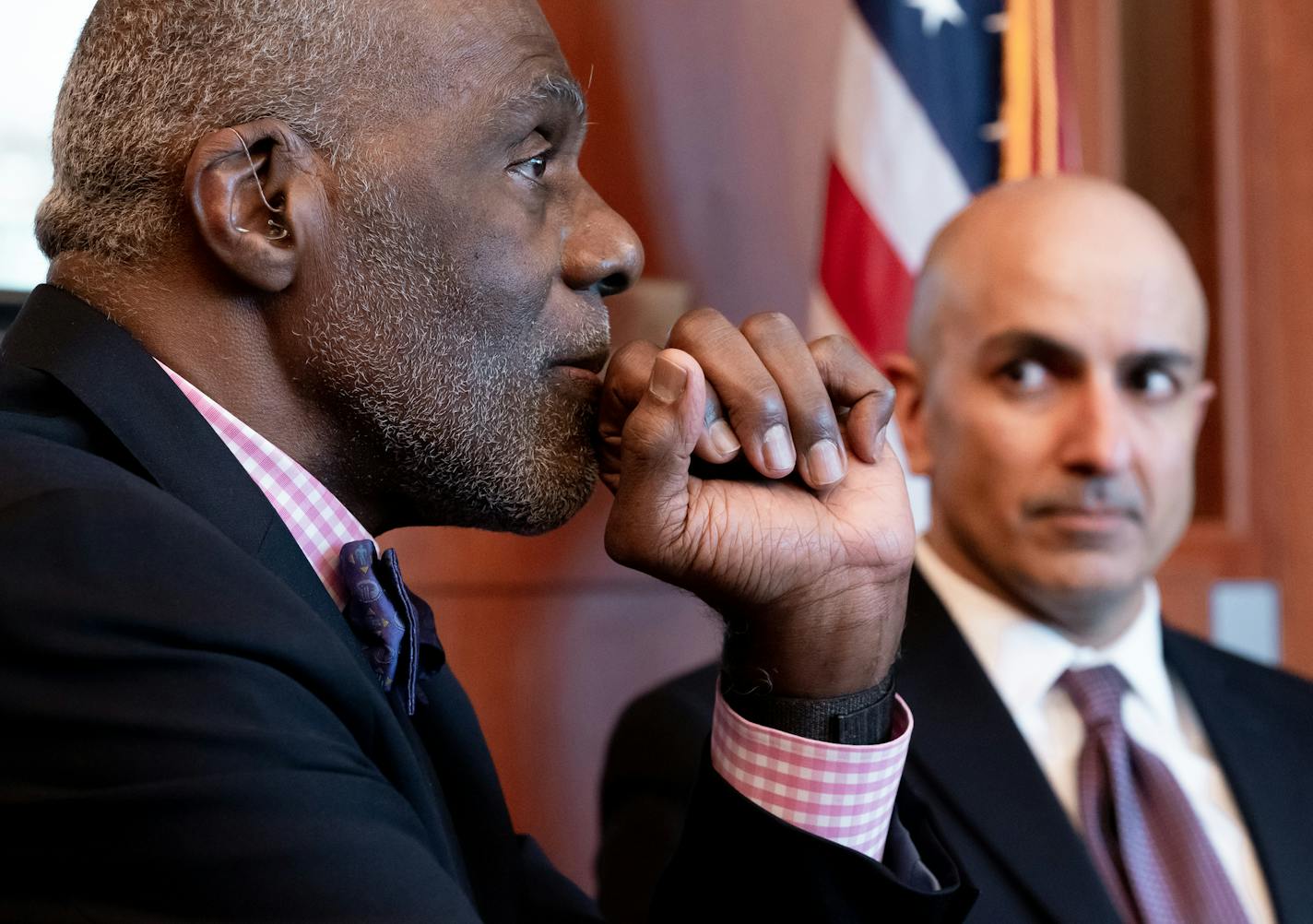 Minneapolis Federal Reserve President Neel Kashkari and Justice Alan Page are calling on Minnesotans to pass a constitutional amendment aimed at closing the stubborn student achievement gap.