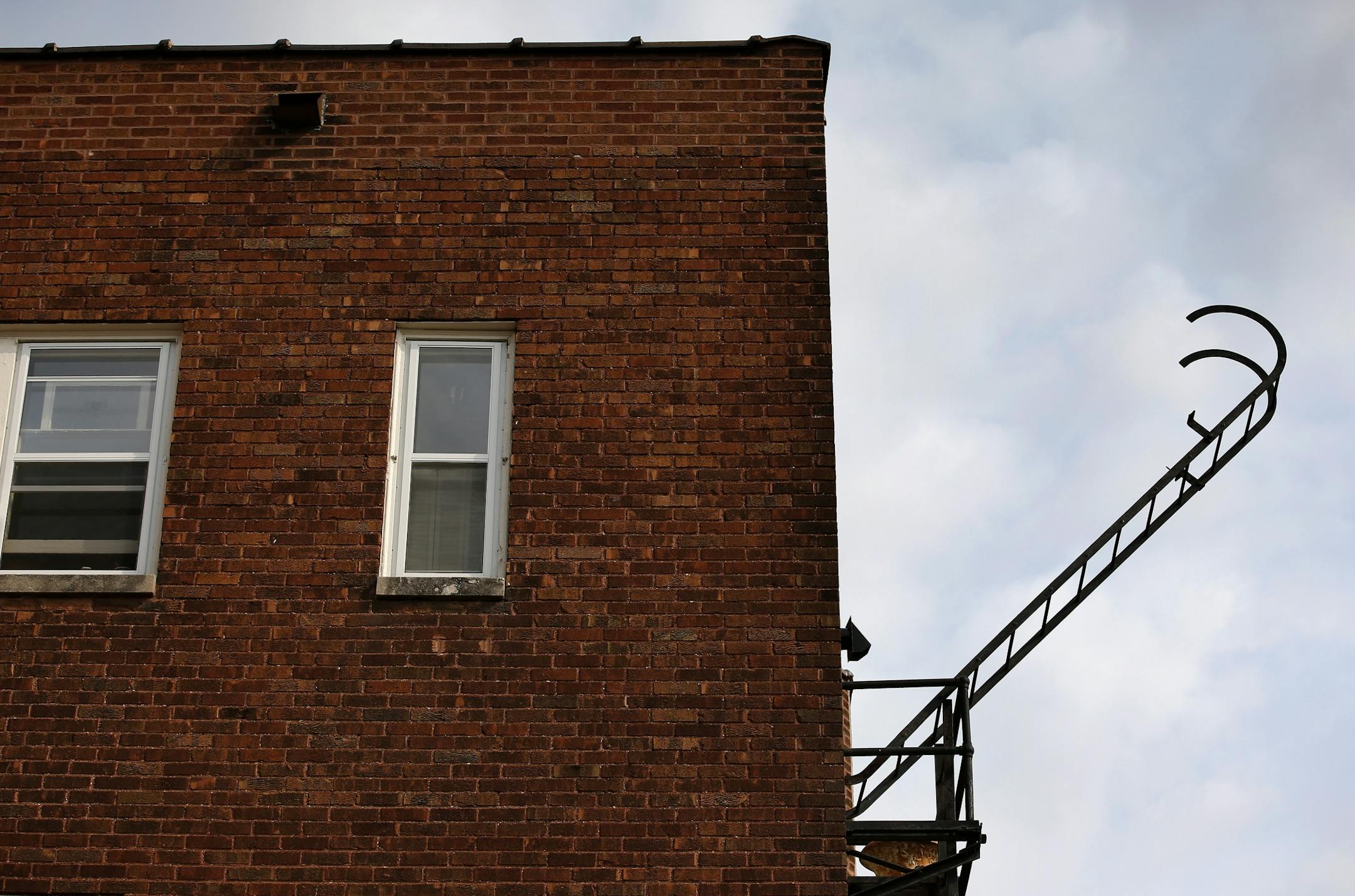 A fire escape at a building on the 2500 block of Girard Ave. South in Minneapolis. One of two teenagers exploring a fire escape fell four stories to his death in Uptown.