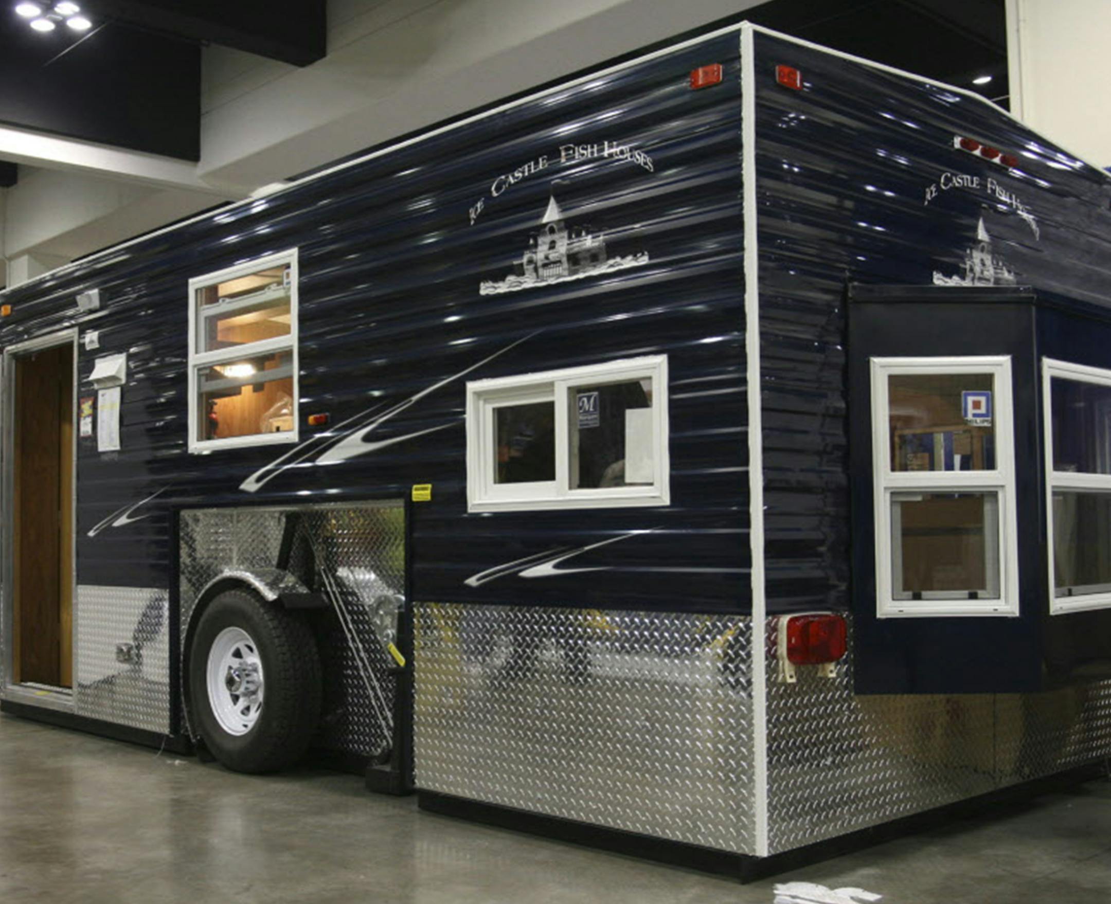 Ice Castle Fish Houses were one of the first to mass market "wheel houses,'' or fish houses that can be easily transported from lake to lake, while providing the warmth and comfort of more traditional fish houses that are built on skids. ORG XMIT: MIN2018012314441828