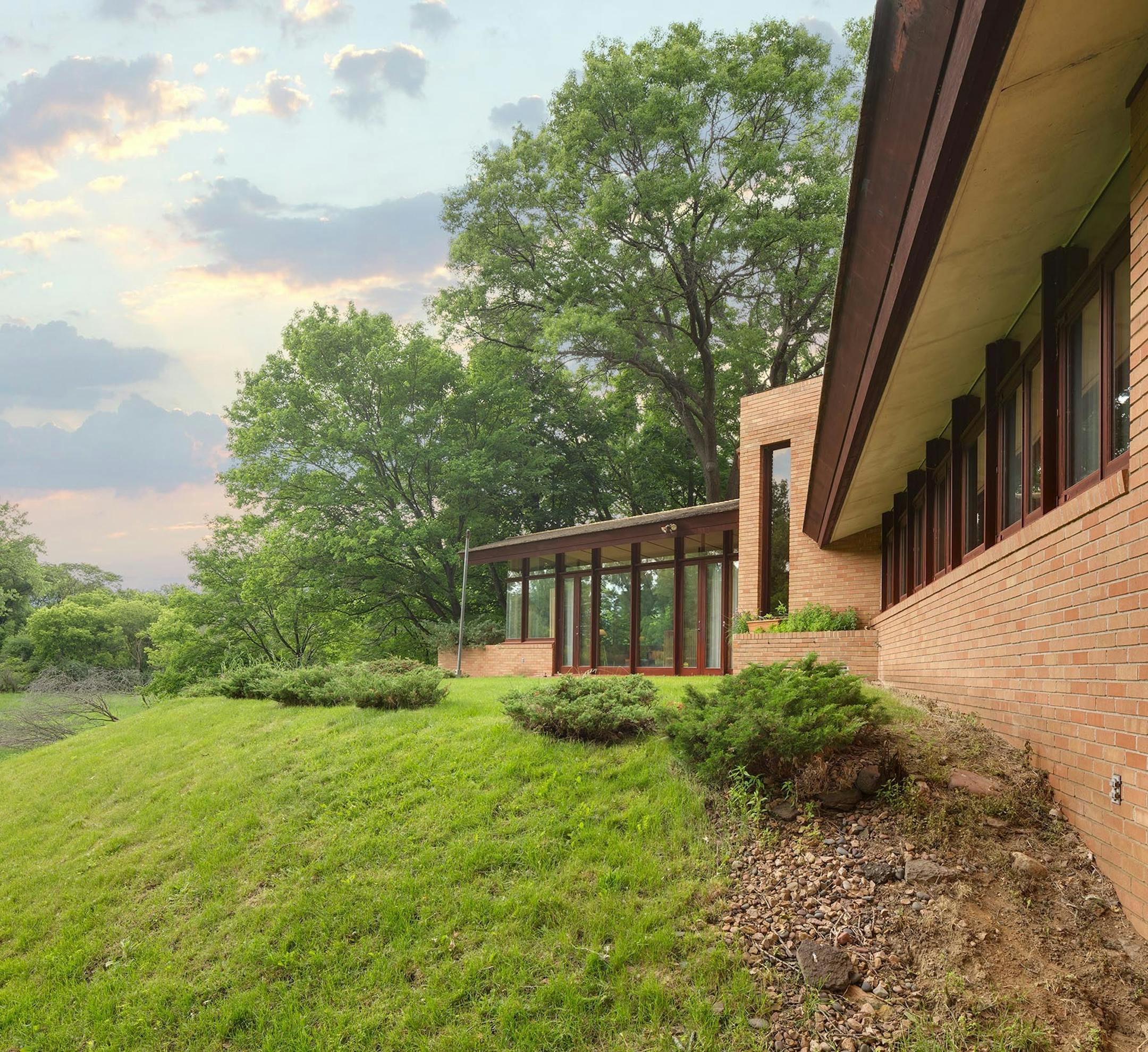 This rare Frank Lloyd Wright house in St. Louis Park – just one of a dozen Wright houses currently on the market nationwide - is on the market for $1.495 million.
Photos by LANDMARK courtesy of the Berg Larsen Group of Coldwell Banker Burnet