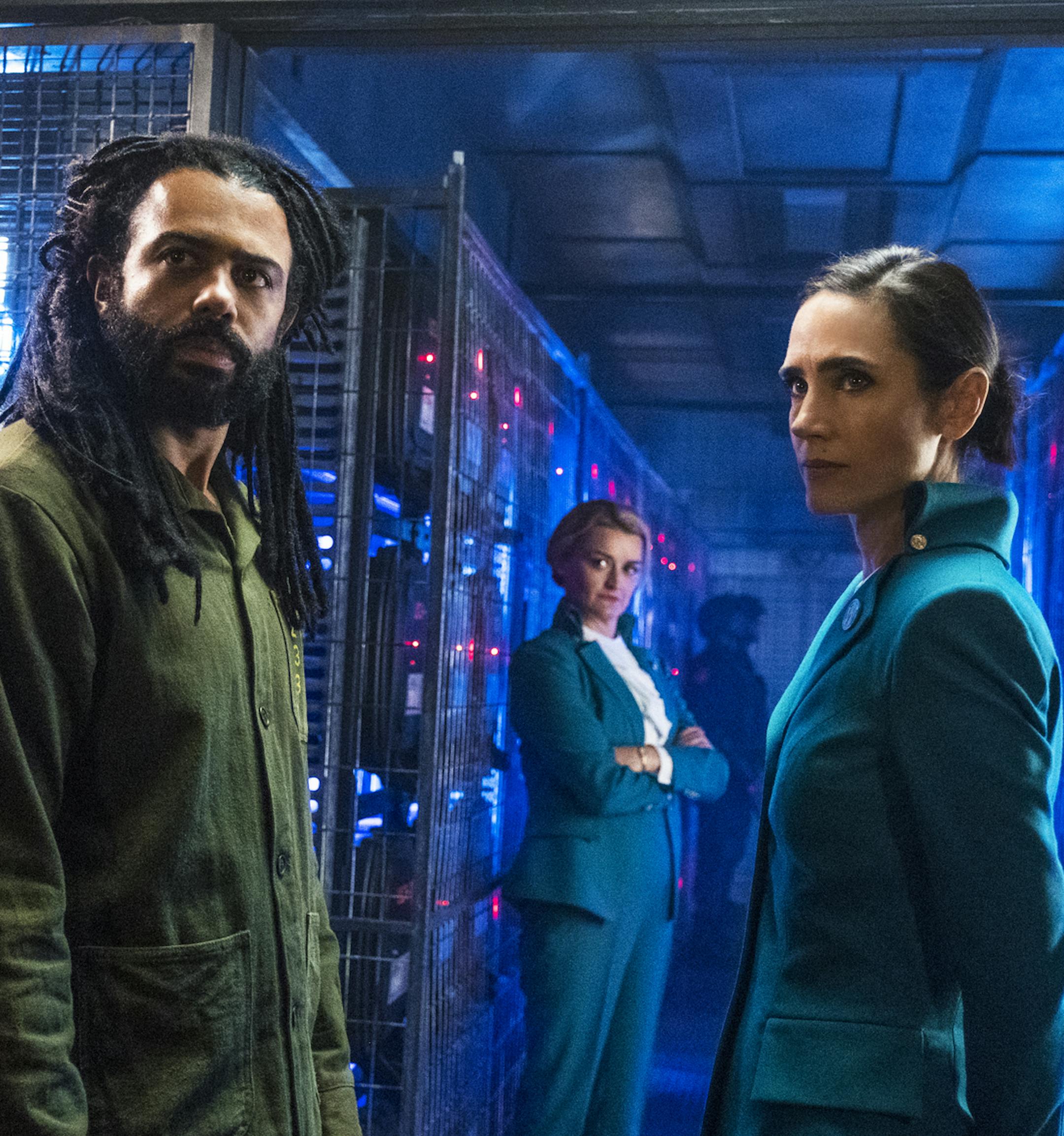 Daveed Diggs and Jennifer Connelly in the TNT show "Snowpiercer."