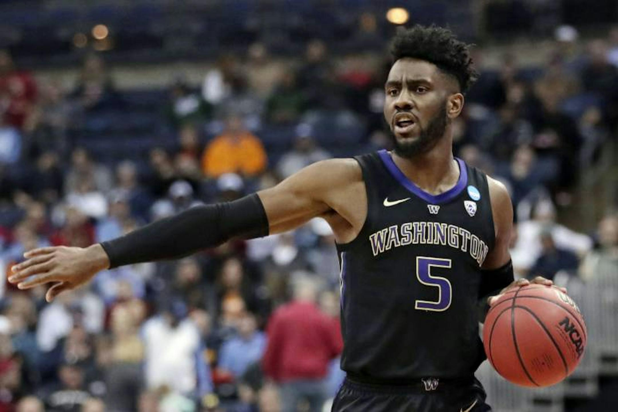 With their second pick in Thursday's draft, the Timberwolves took another conference player of the year, shooting guard Jaylen Nowell, the Pac 12 Player of the Year from Washington at No. 43.