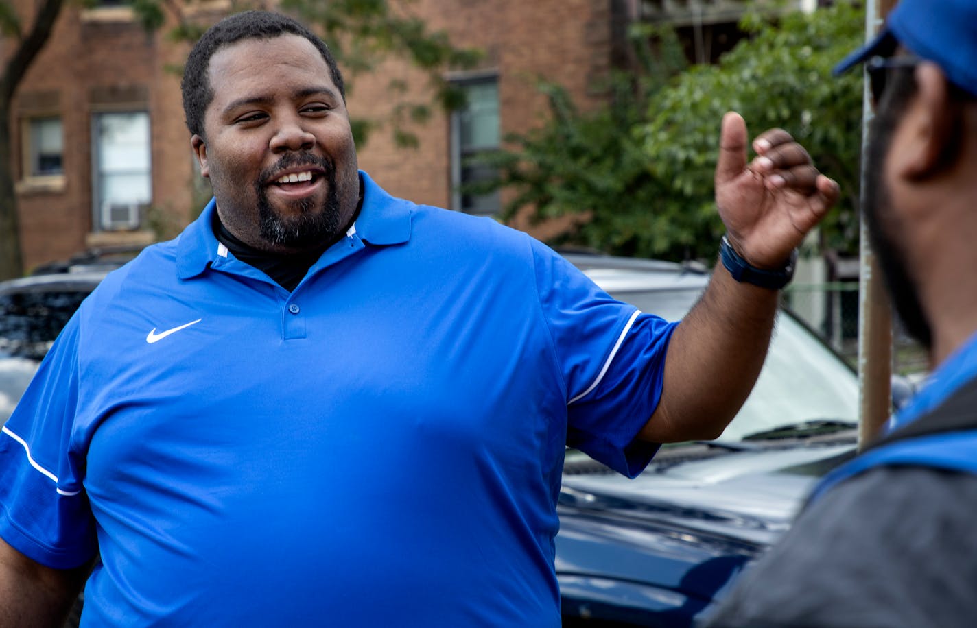 Minneapolis North football coach Charles Adams