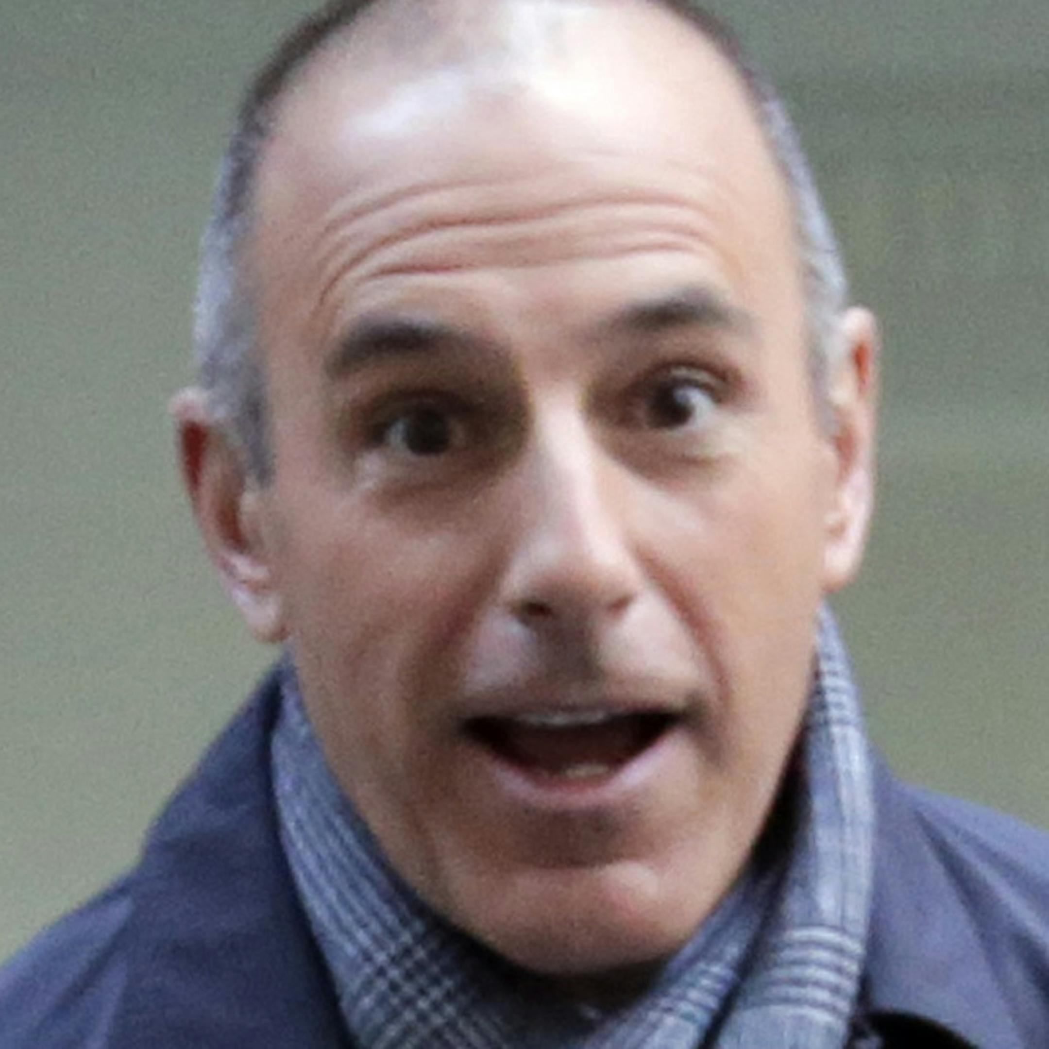 Matt Lauer, co-host of the NBC "Today" television program, walks to a segment of the show in New York's Rockefeller Center, Friday, March 29, 2013. A top NBC News executive said Wednesday the network is not considering replacing Matt Lauer as anchor of the "Today" show despite reports that Anderson Cooper of CNN was approached about the job. (AP Photo/Richard Drew) ORG XMIT: MIN2013042917132152