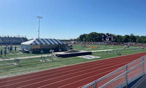The track and field day dawned bright and calm Friday at St. Michael-Albertville.